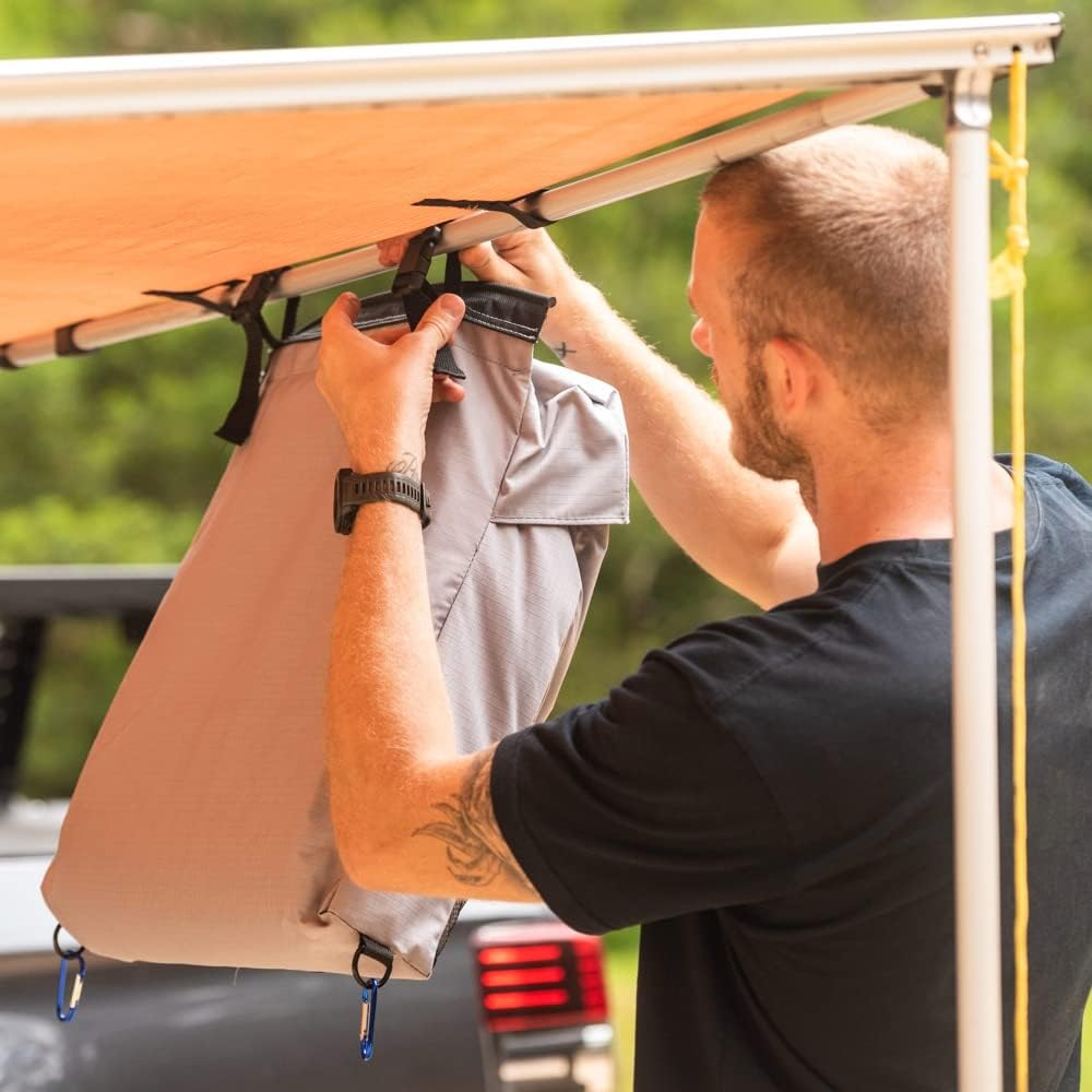 Adventure Kings 4 Universal Storage Bag | Versatile | 280GSM Canvas | 2X Hanging Carabiners | Sail Track Attachment | 2X Quick Release Clips image number 1