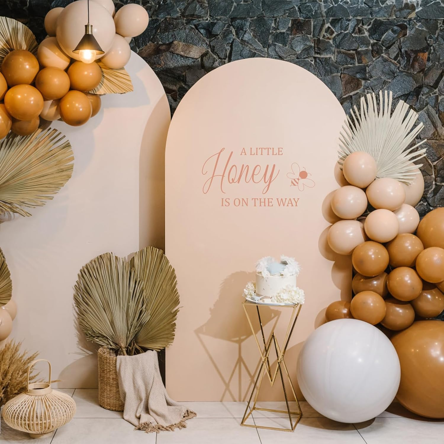 A Little Honey Bee Is on the Way Baby Shower Party Decal, Cute Baby Shower Sign Sticker Bee Themed Gender Reveal Decorations for Backdrop Balloon Arch Nursery Room image number 5