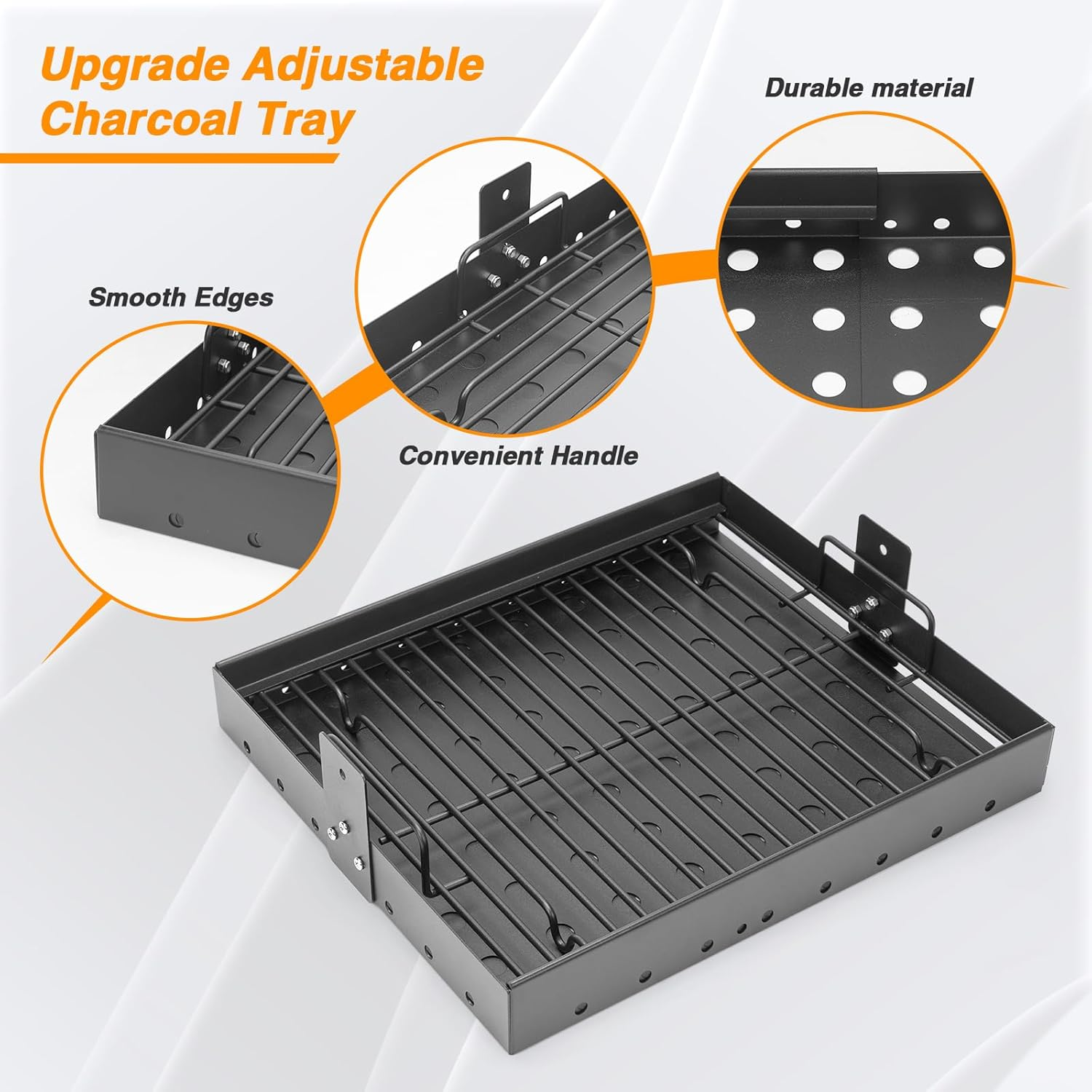 PS9900 15-28 Inch Charcoal Tray Replacement Parts for Smoke Hollow,Charcoal Basket for 47183T-21 6500 6800 8500 47183T HC4518L PS9500 SH5000 SH7000 SH19030119 SH19030219 SH9916 Smoke Hollow Grill Part image number 6