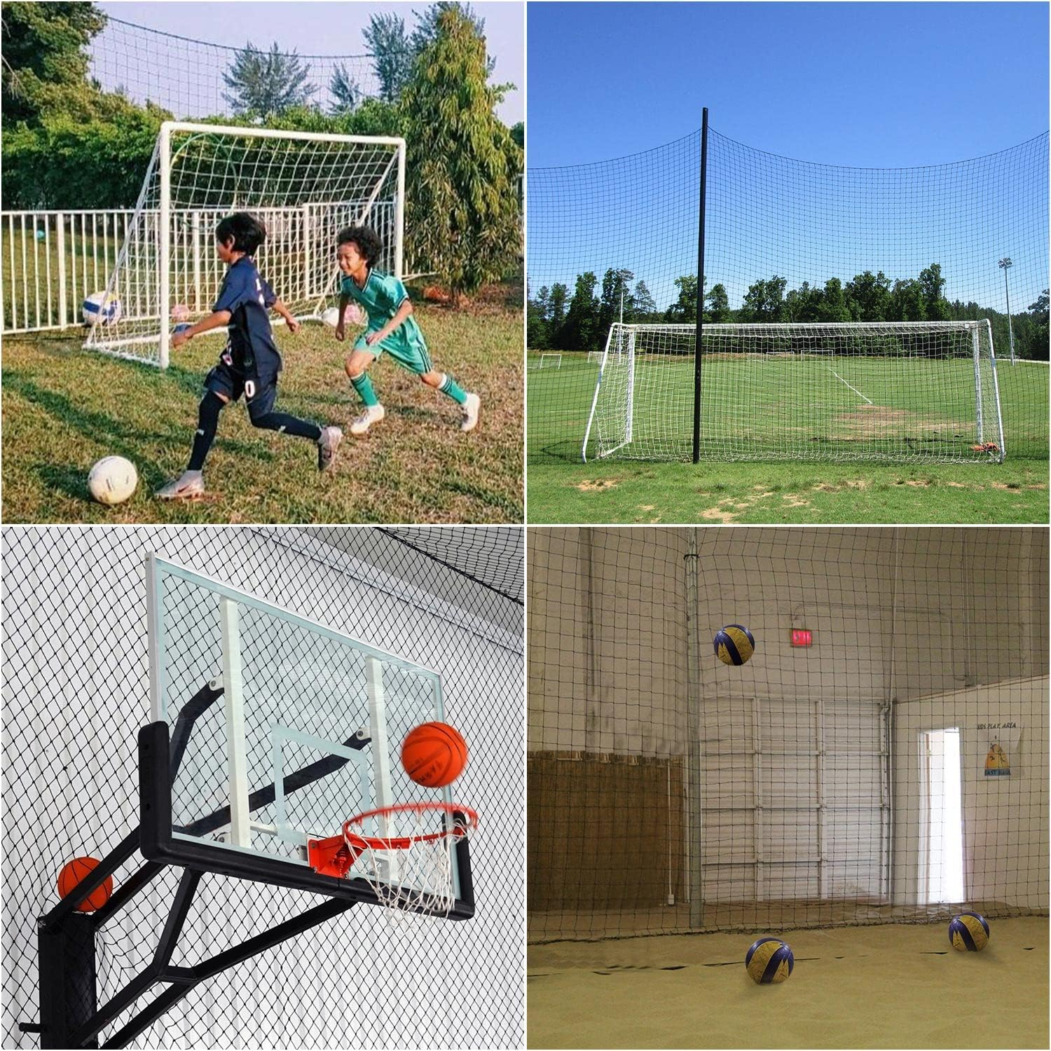 Soccer Backstop Net, High Impact Soccer Barrier Net, Nylon Soccer Practice Sports Netting 10X20Ft/10X30Ft/10X40Ft image number 2