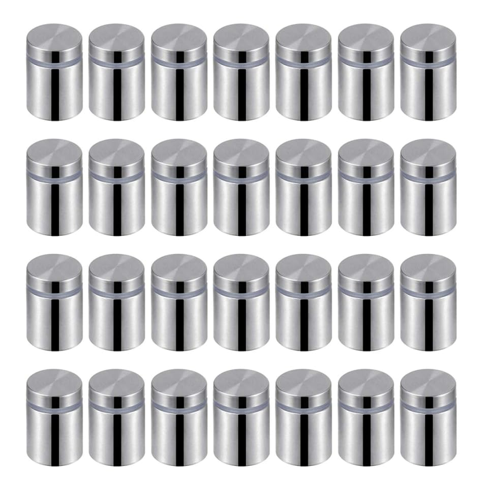 Iplusmile 40Pcs Sign Standoff Screws Advertising Screws, Stainless Steel Wall Standoff Mounts Sign Holders Displays Nail for Hanging Acrylic Picture Frame, Glass Mounting image number 6