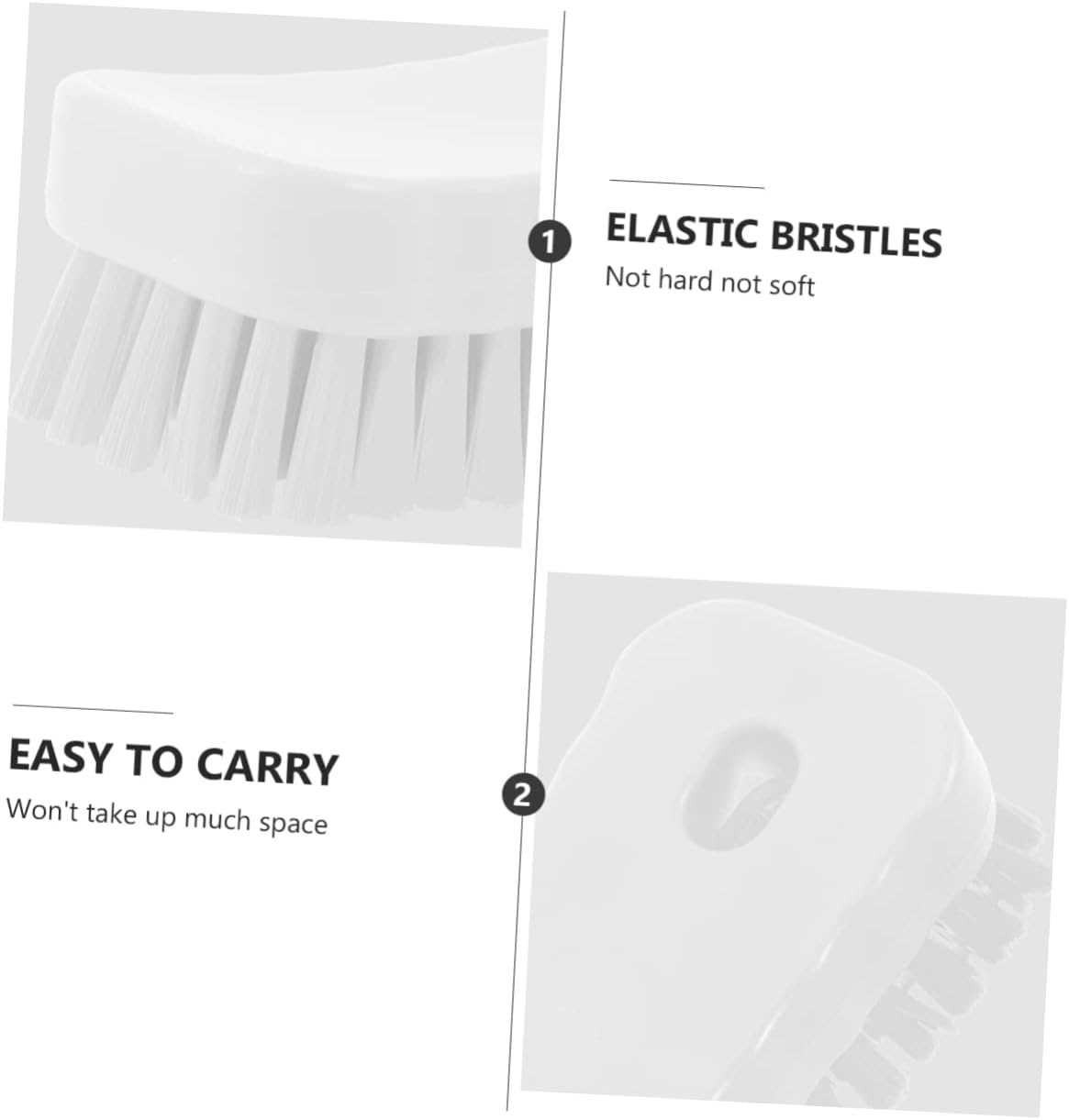 Soft Bristle Cleaning Brush Nail Brush for Fingernail Scrub for Manicure image number 3