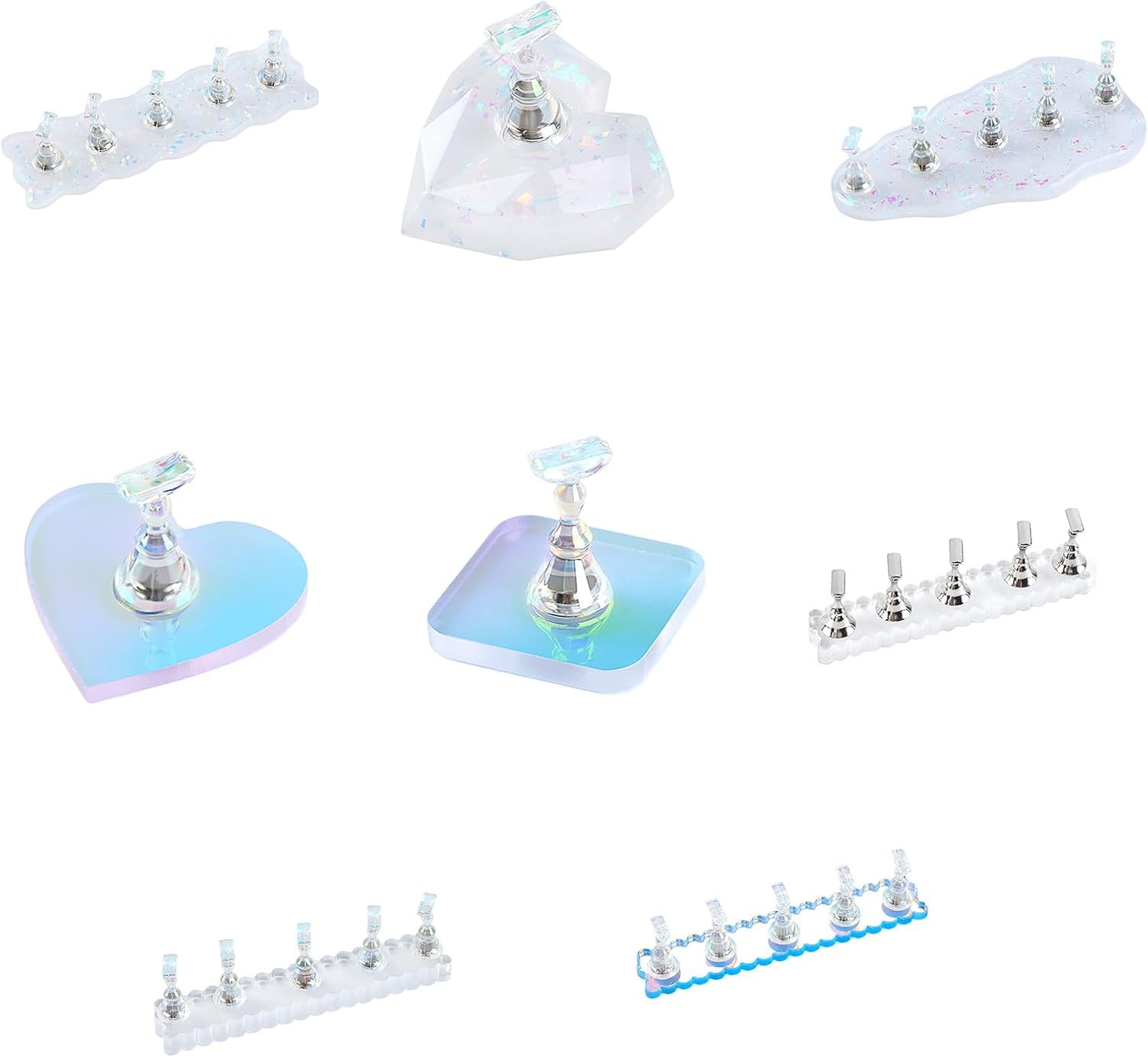 Nail Tips Practice Holder Acrylic Nail Art Display Stand Nail Stand Press on Nail Magnetic Nail Holder