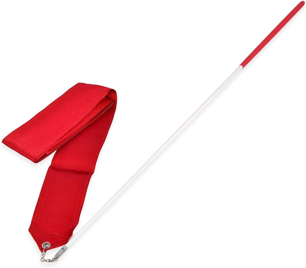 DS. DISTINCTIVE STYLE Dance Ribbons with Wands 4M Rhythmic Gymnastics Ribbon Dance Streamer for Kids Baton Twirling - Pink image number 7