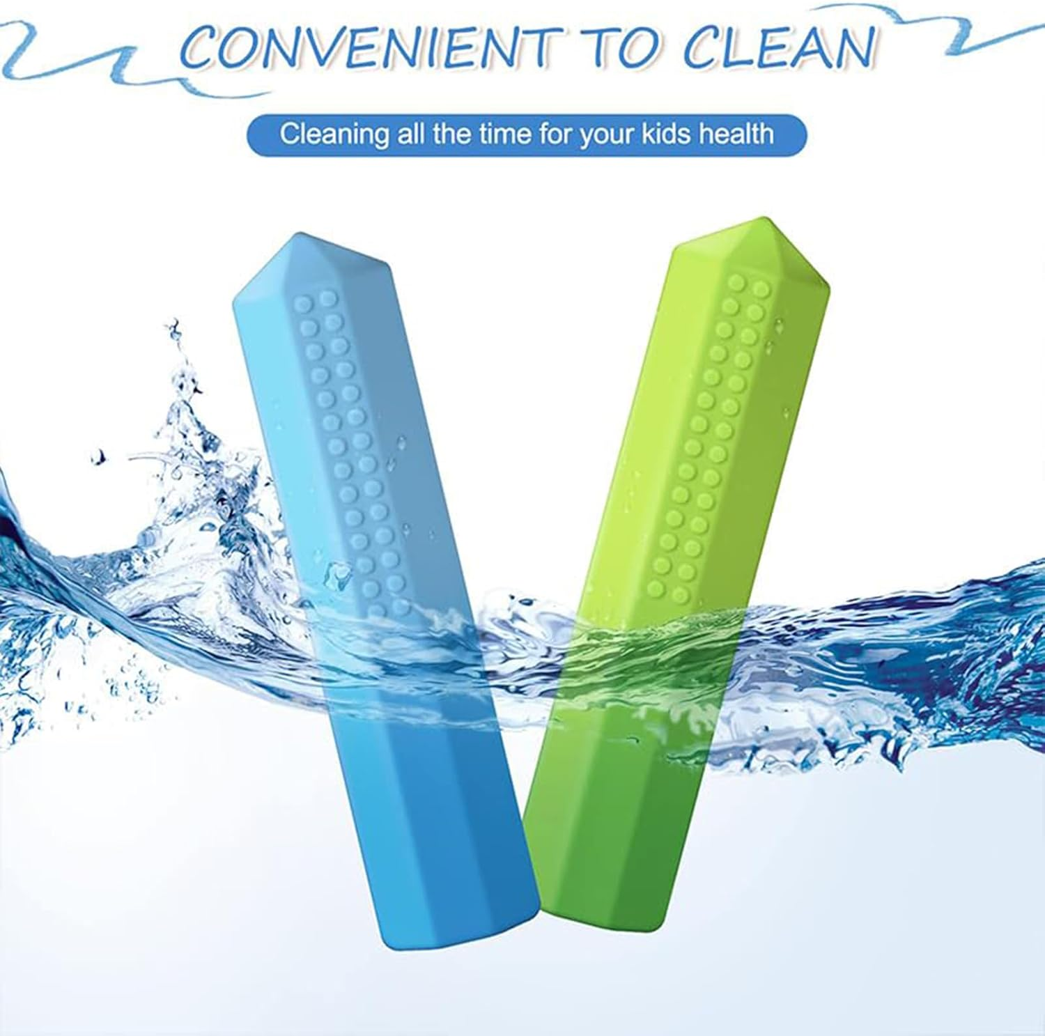 6 Pack Silicone Chewable Rainbow Pencil Toppers for Kids, Sensory Chew Pen Topper Fidget Toy, Chewy Pencil Tubes for Autisms, Oral Motor Special Needs, Anxietys, Gentle on Teeth, Easy to Clean image number 5