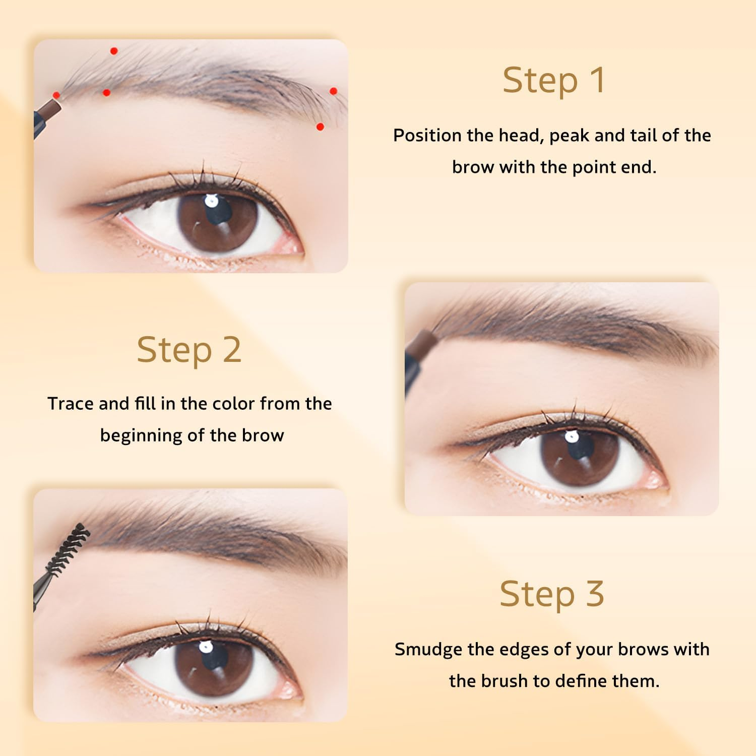 TORMEN 2PCS Micro Brow Pencil, Waterproof,Fine, Dual-Ended with Retractable Tip and Spoolie Brush Suitable for Nique Stylish,Sophisticated Brow Effects for Trend Followers (Gray Brown & Deep Coffee) image number 6