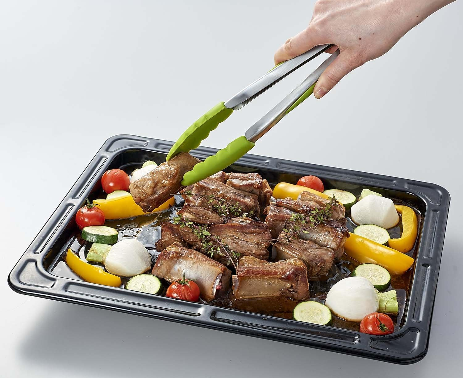 Heatunk Premium Set of 4 Non-Slip Stainless Steel Kitchen Tongs with Locking Clip - 7 Inch Length, Ideal for Cooking, BBQ, Serving - Heat Resistant and Food Grade image number 3