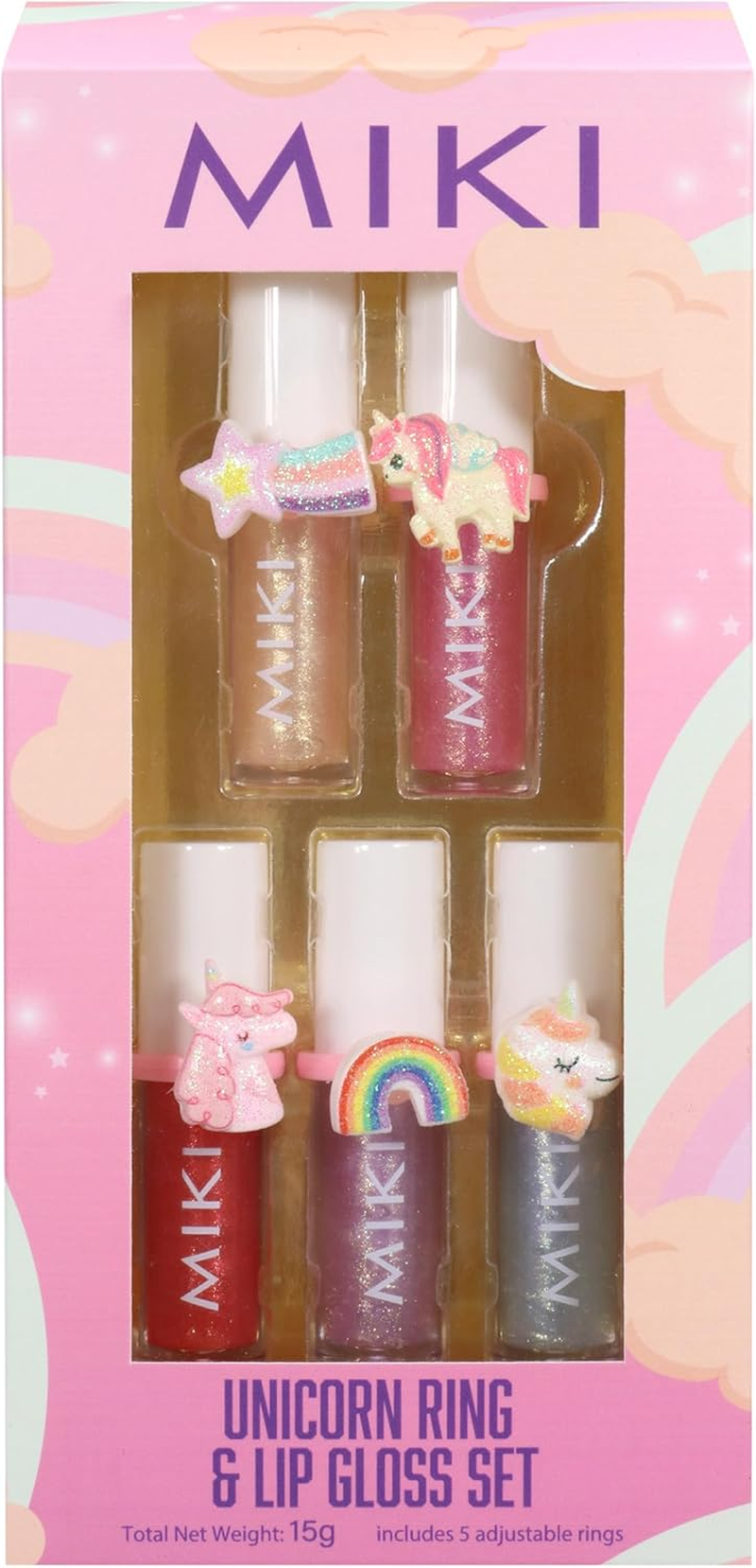 MIKI Unicorn Lip Gloss with Ring Set image number 3