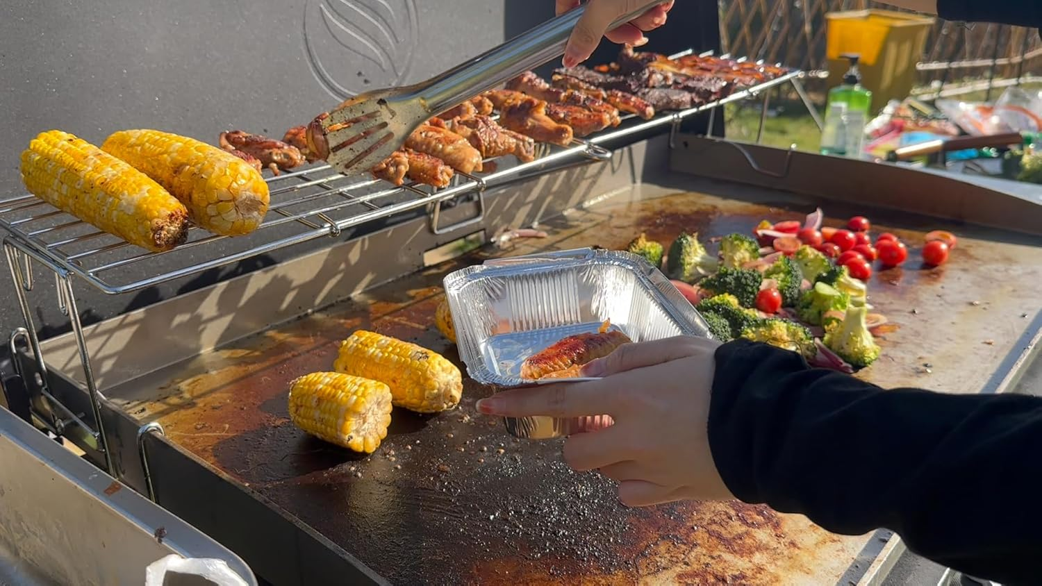 Adjustable Warming Rack for Blackstone 17-36 Inch Griddles, Weber 28" Griddle, Camp Chef & Pit Boss Tabletop Griddles