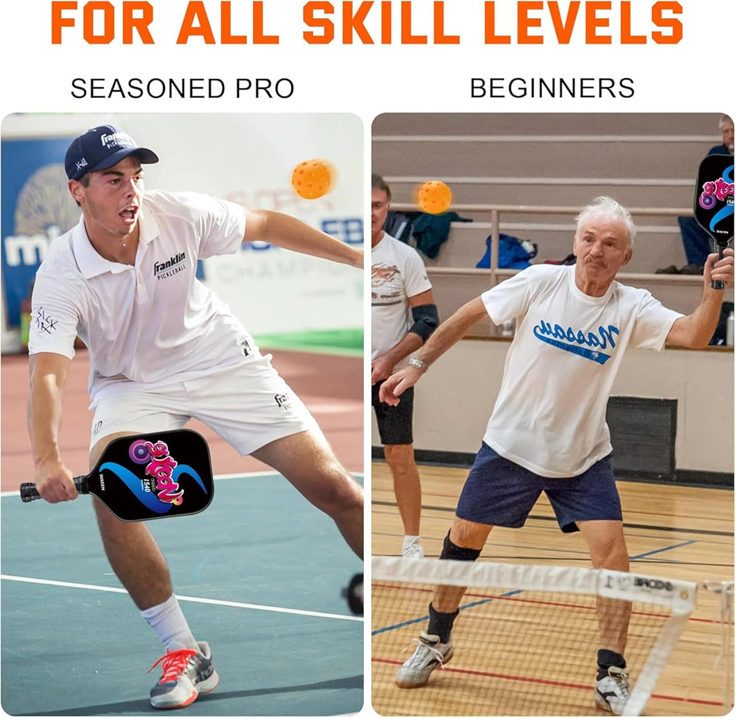 Outdoor Pickleball Balls with Mesh Bag, 40 Holes Pickleball Balls Outdoor, High Bounce Compatible with All Pickleball Paddles, Perfect for Beginners and Intermediate Players(12Pcs) image number 5