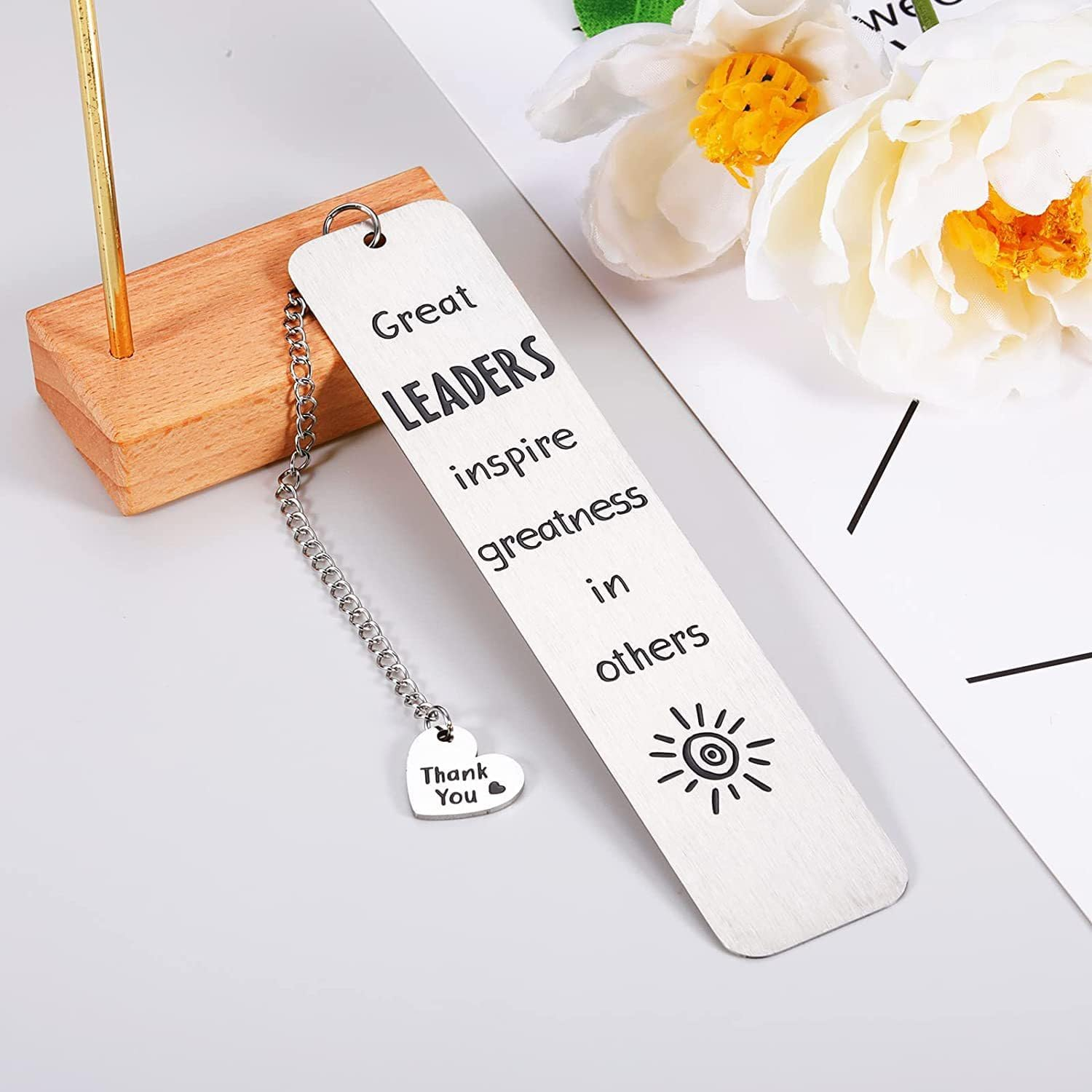 RFTWXHPN Bookmark: Thank You Boss Appreciation Gift - Stainless Steel, 1 Piece image number 4