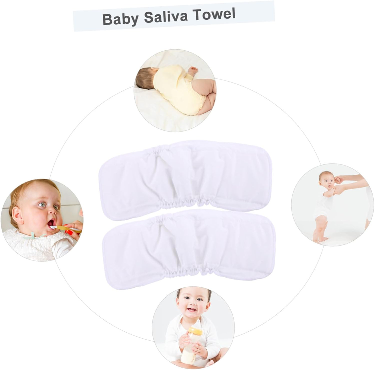 Toyvian 6Pcs Bamboo Cotton Diaper Inserts Washable Reusable Diaper Liners Thick Bamboo Fiber for Newborn Nappy Booster Pad image number 5