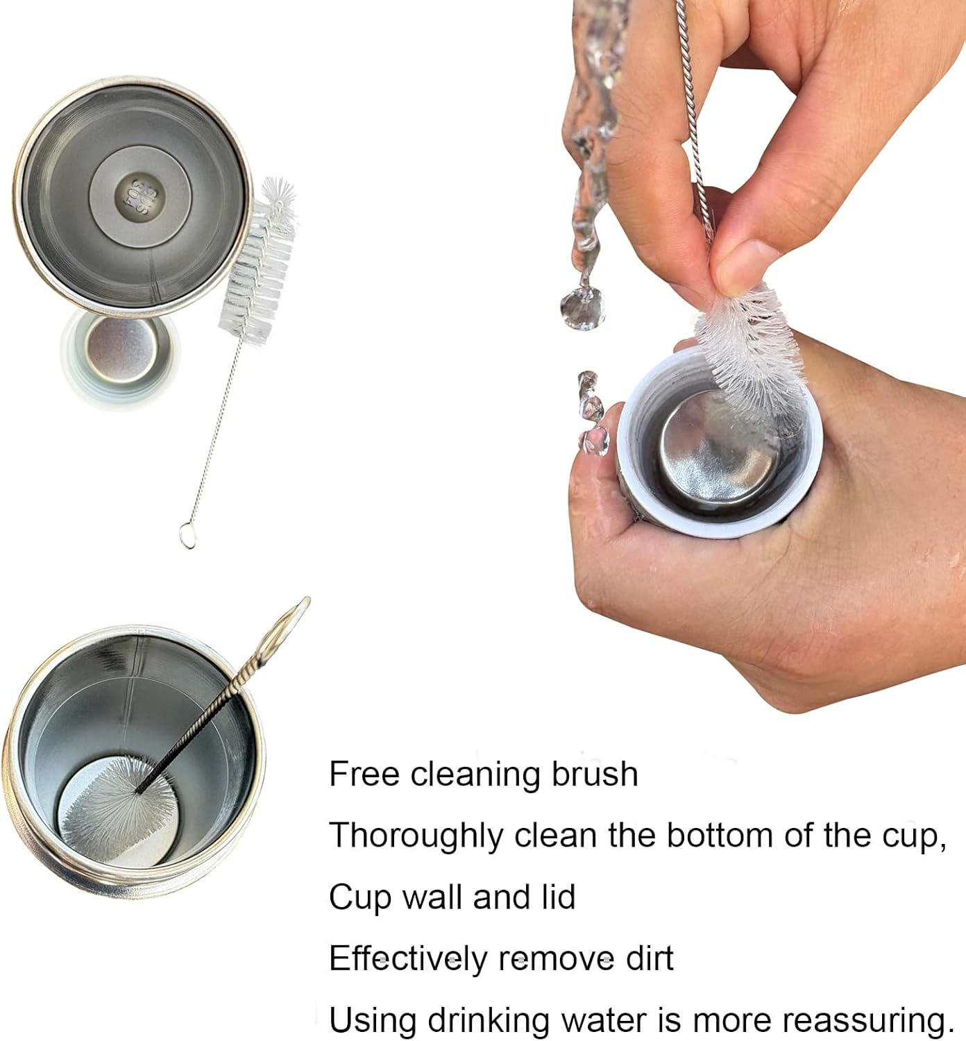 150Ml Insulated Cup,Small Water Bottle- Keeps Cold for 8 Hours, Hot for 6 Hours, Perfect for Purse or Kids Lunch Bag (Pink) - Blue image number 7