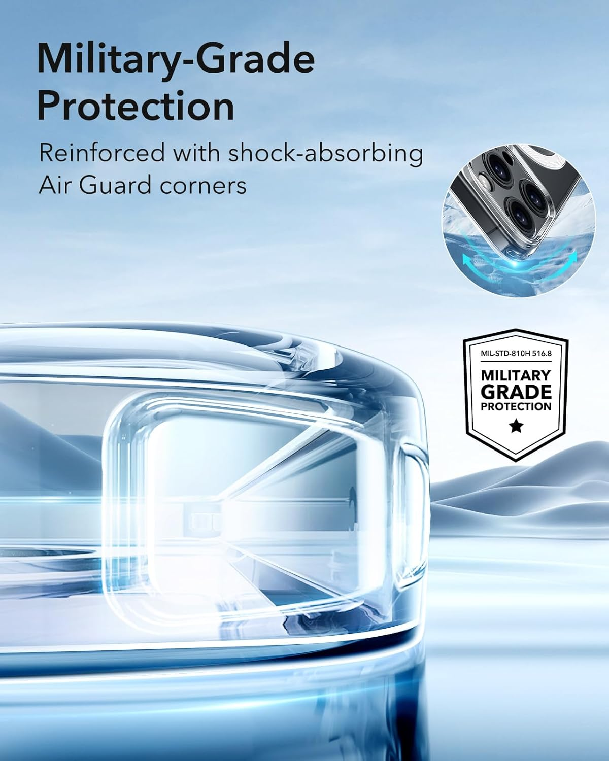 ESR for Iphone 16 Pro Case, Compatible with Magsafe, Camera Protection, Shockproof Thin Cover, Resists Yellowing and Scratches, Magnetic Phone Case for Iphone 16 Pro, Zero Series, Clear