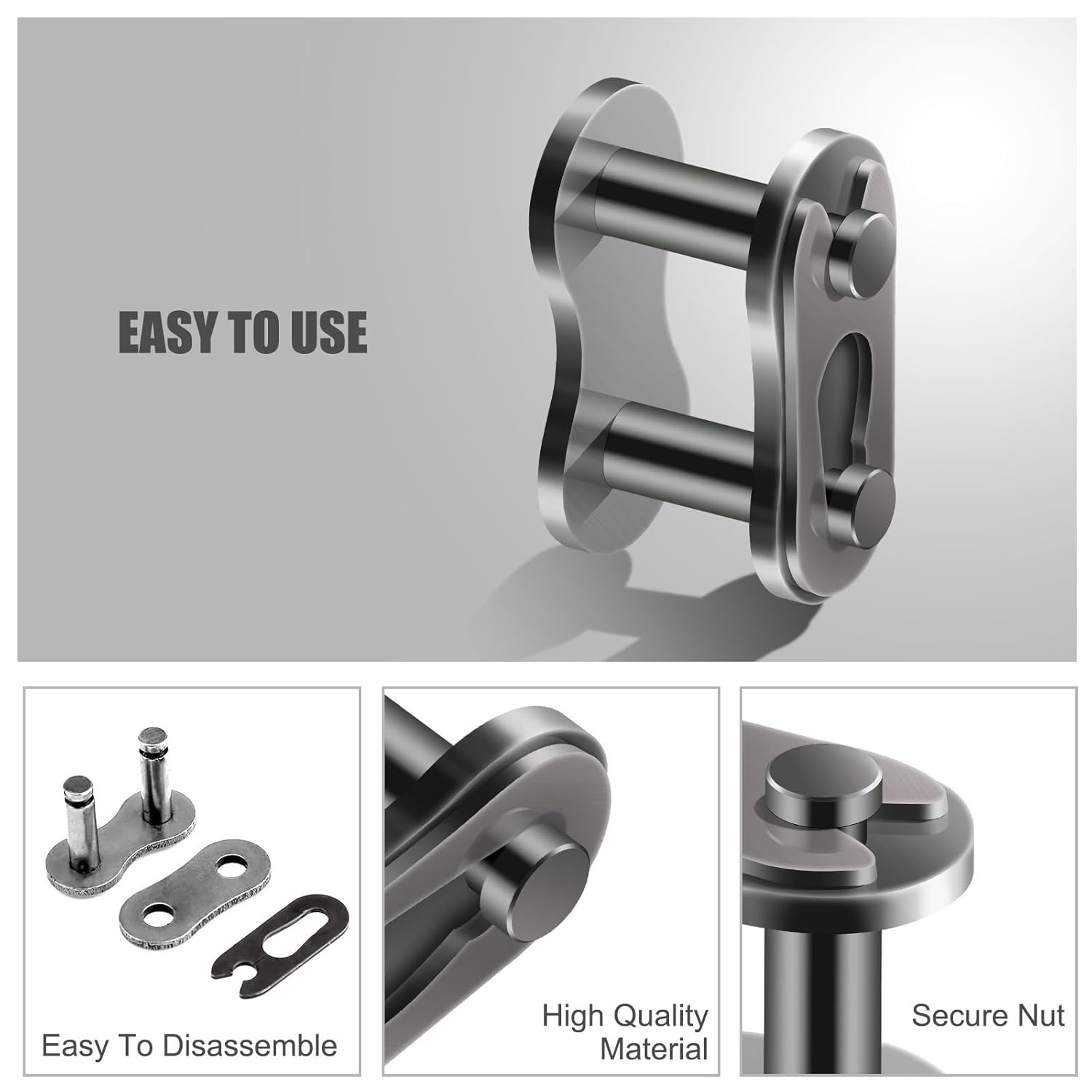 8Pcs #520 Chain Master Link, Heavy Duty Master Link for Chain with O Ring Chain Connector Link for Motorcycle Dirt Bike Pitpro image number 6