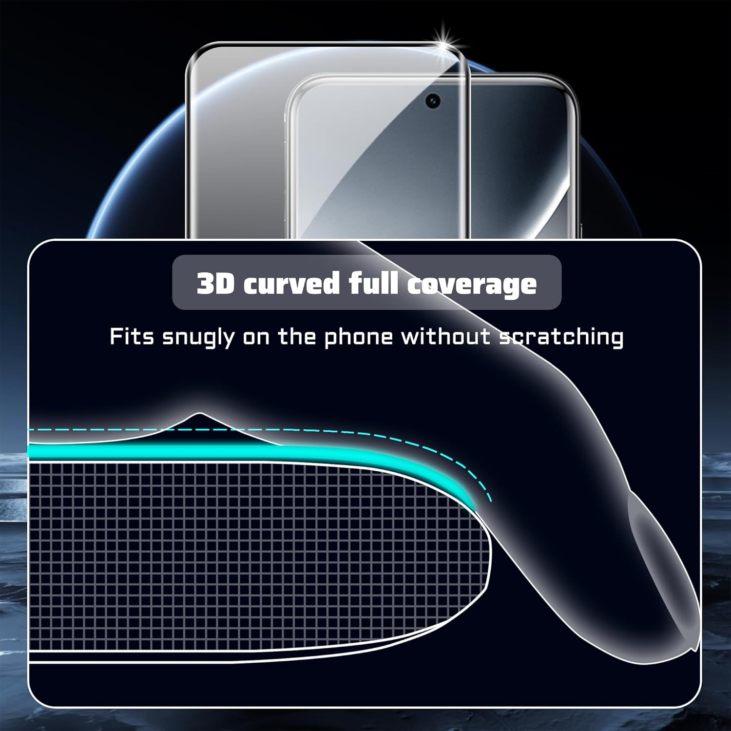 Lemxiee Screen Protector for Xiaomi Redmi Note 15 Pro plus & 15 Pro+ 5G Tempered Glass [2+1 Pieces] Camera Protection + HD 9H Hardness Screen Protector Film