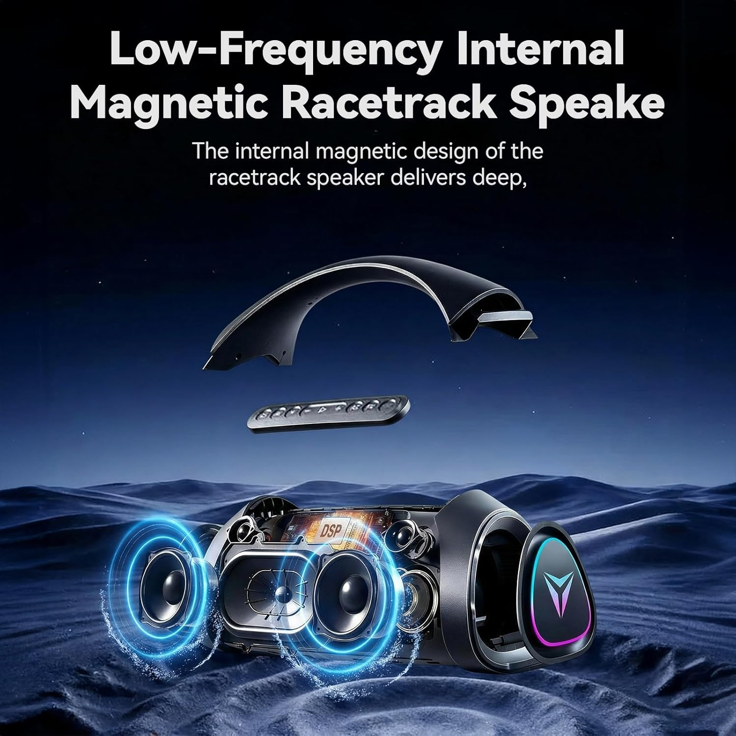 Large Bluetooth Speaker, Sonic Boom MAX 300W IPX66 Waterproof Speaker, Massive Bass with Subwoofer, Portable Wireless Party Speaker image number 2
