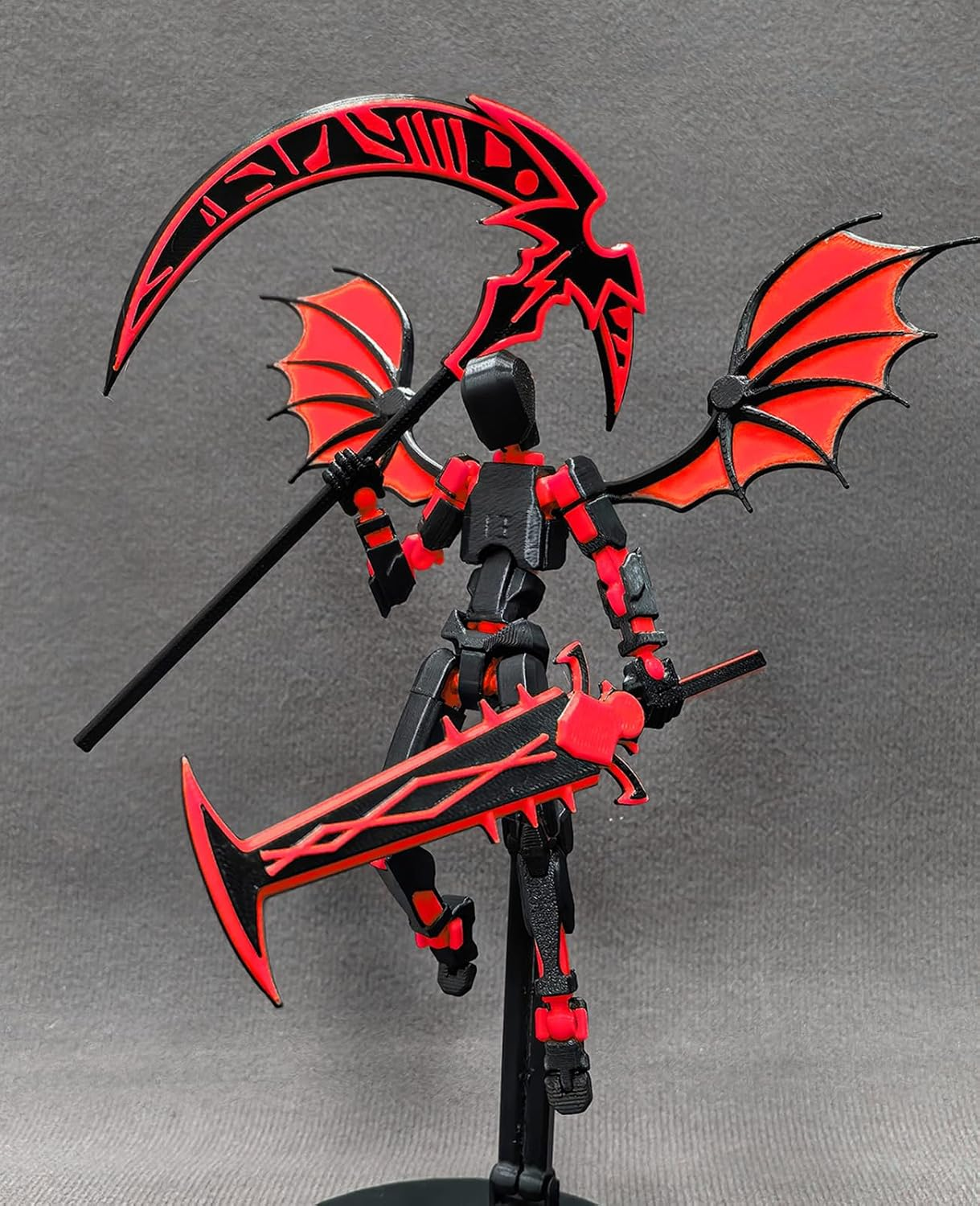 Lucky 13 Action Figures (Assembly Completed) T13 Action Figure Set,3D Printed Robot 13 Action Figure, Dummy 13 Set, for Collectors Desktop Decorations, Red - Red image number 2