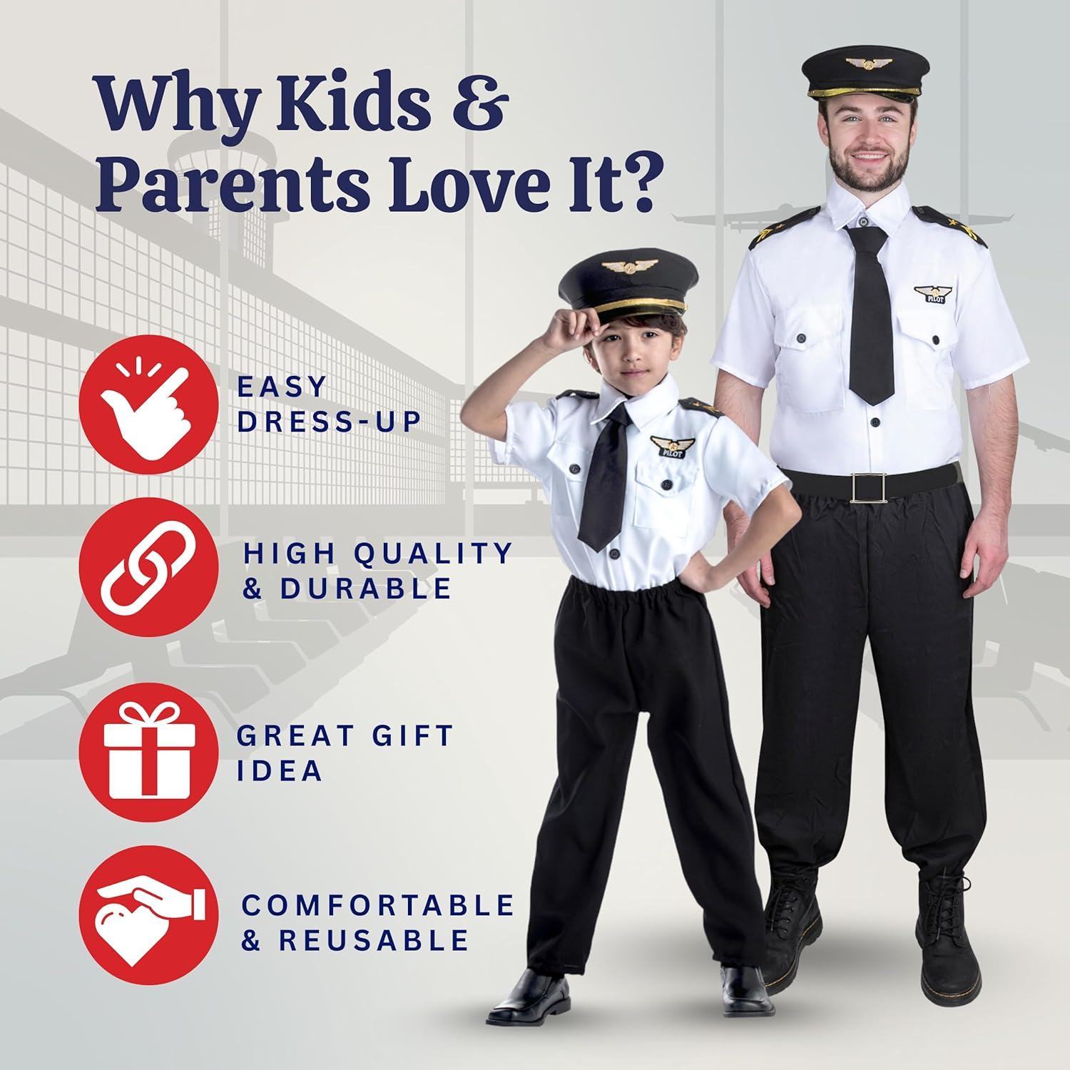 Dress up America Adults Deluxe Pilot Costume image number 2