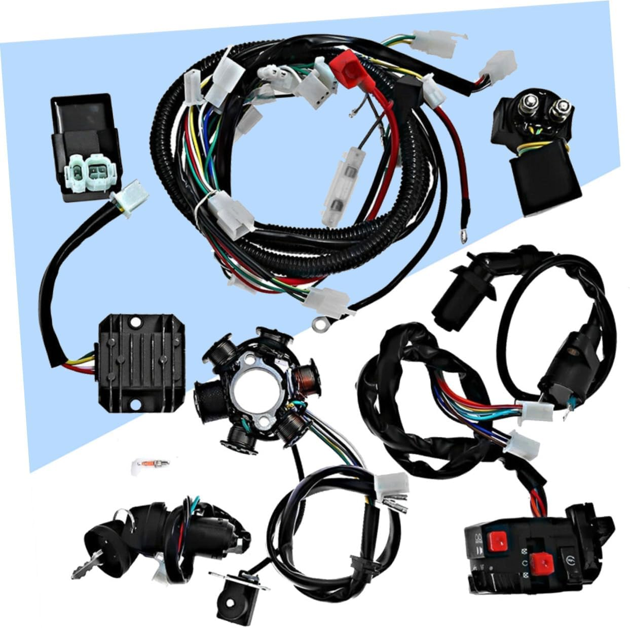 ERINGOGO 125Cc-150Cc Atv Ignition Coil Replacement Complete Wiring Harness Coil Atv Accessory Made for Random Color image number 1