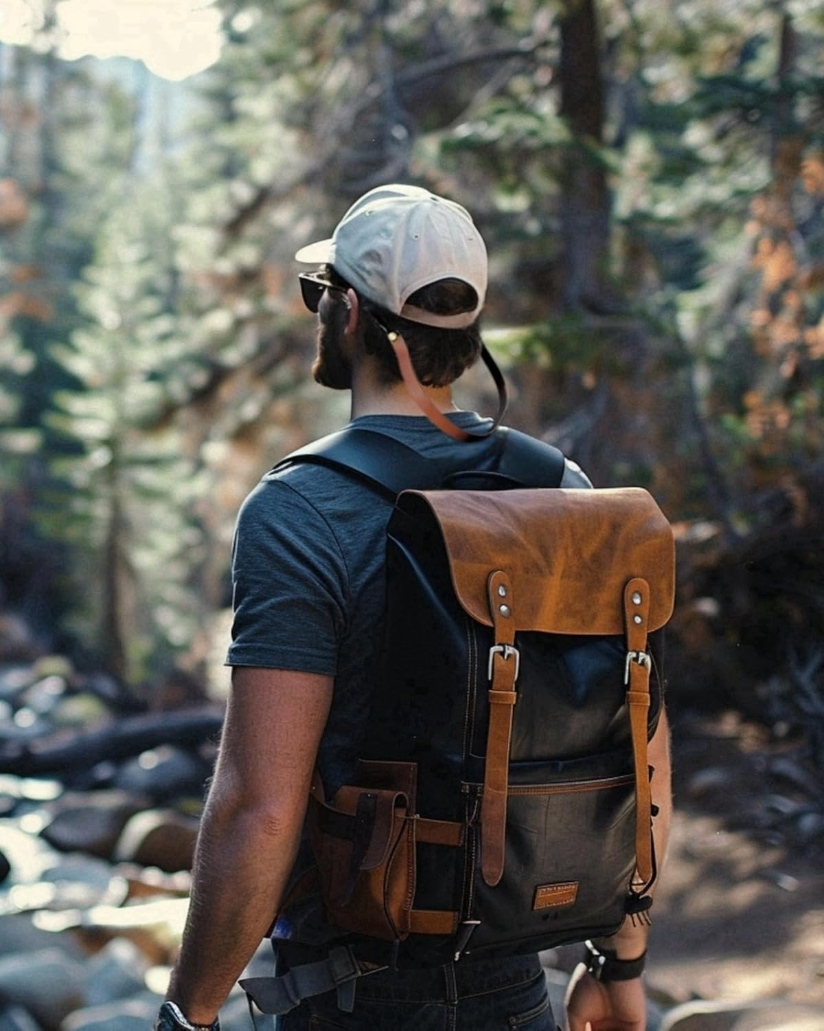 Full-Grain Leather Glasses Strap Handmade Sports Sunglasses Eyeglasses Holders around Neck Gifts for Men Women image number 5