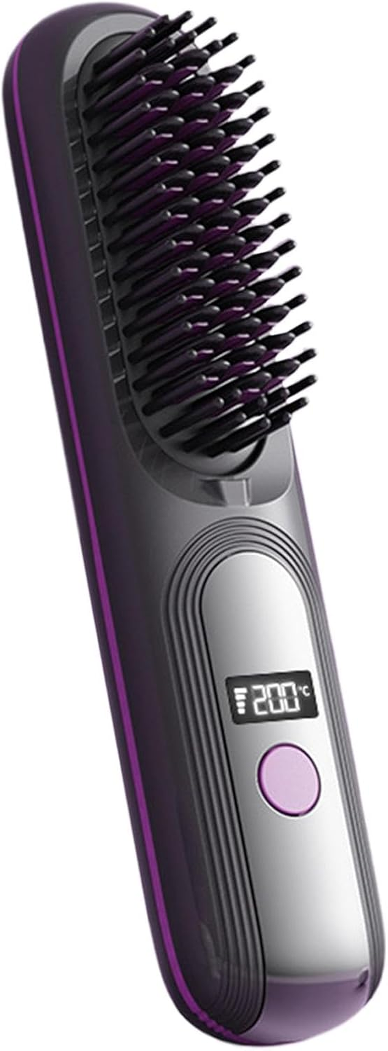 Hair Straightener Brush, Ionic Straightener Comb, Electric Heated Hot Hair Comb, Portable, Wireless, 23.5C/9.25Inches, for Travel, Home image number 3