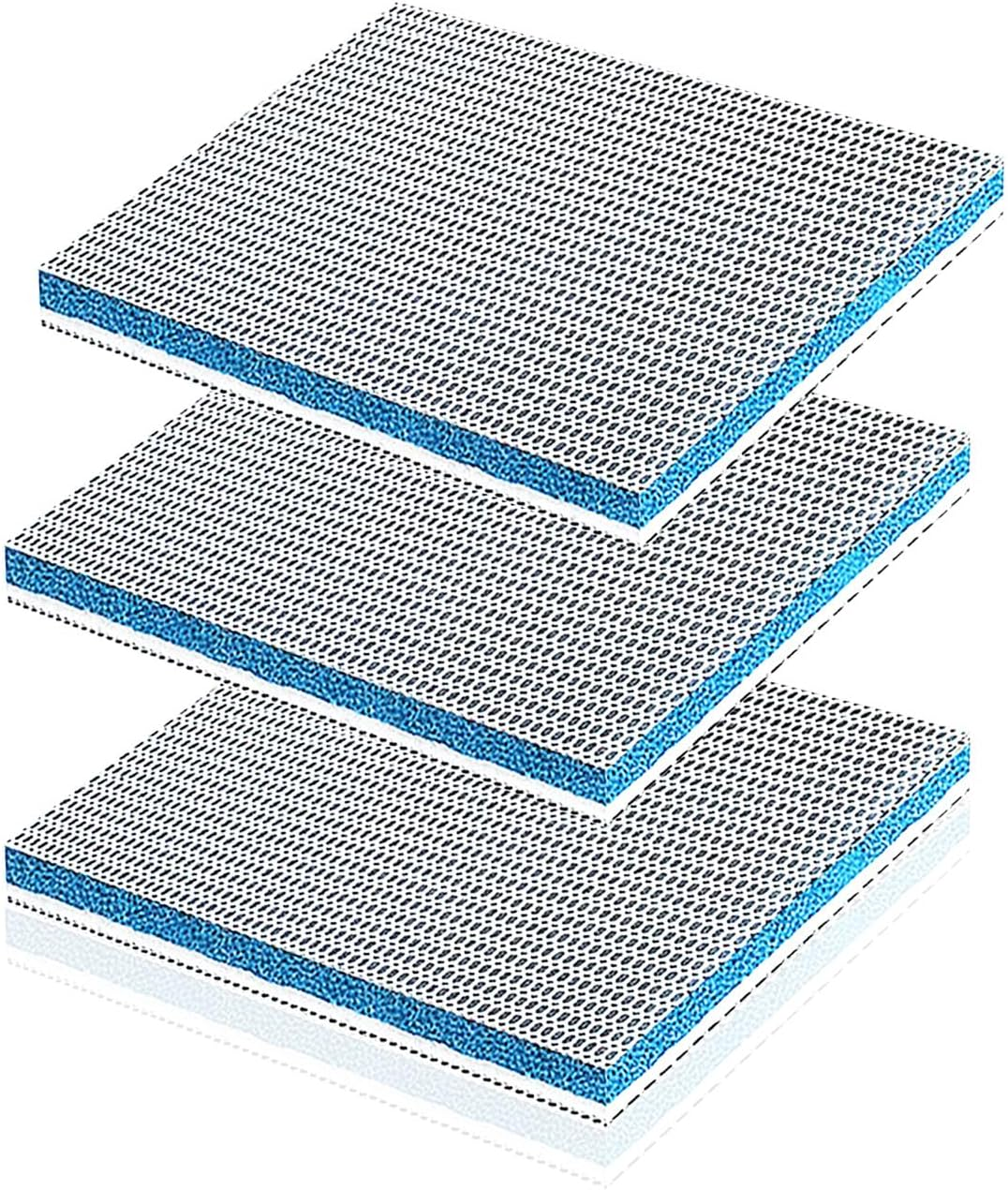 BOROLA 8-Layer Aquarium Sponge Filter Pad, Efficient Multi-Filtering Media, Aquarium Fish Tank Accessories Enhanced Filtration System, Ideal for Freshwater & Saltwater Fish Tanks(12In*10In,3Pcs) image number 2