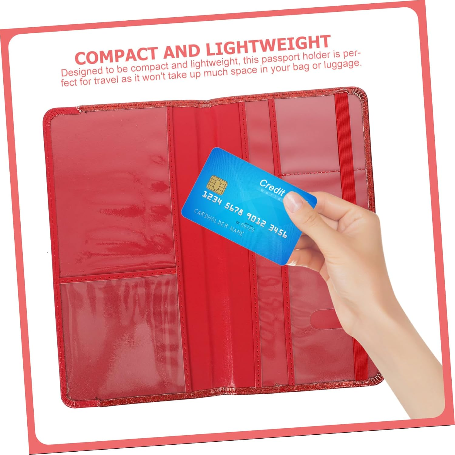 LIFKOME Travel Passport Case RFID Protection Card Organizer Pu Leather Passport Pouch for Cards Insurance Docs image number 1