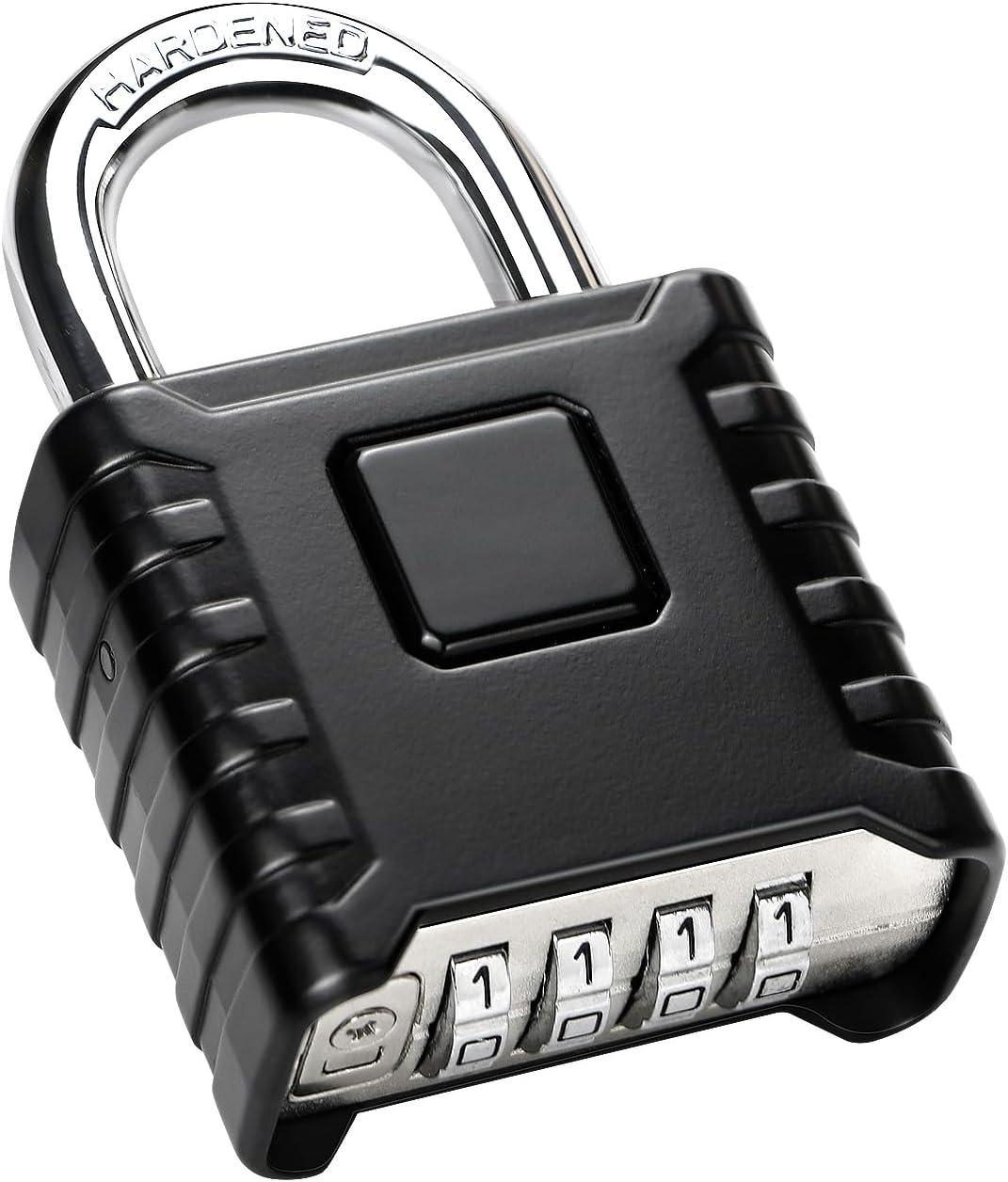 Xkimos Heavy Duty Padlock with Combination 52Mm 4 Digit, Combination Padlock with 8Mm Steel Shackle, [Weatherproof] Outdoor Padlock for Gym Lockers, for Doors, Garages, Gyms, Fences image number 3