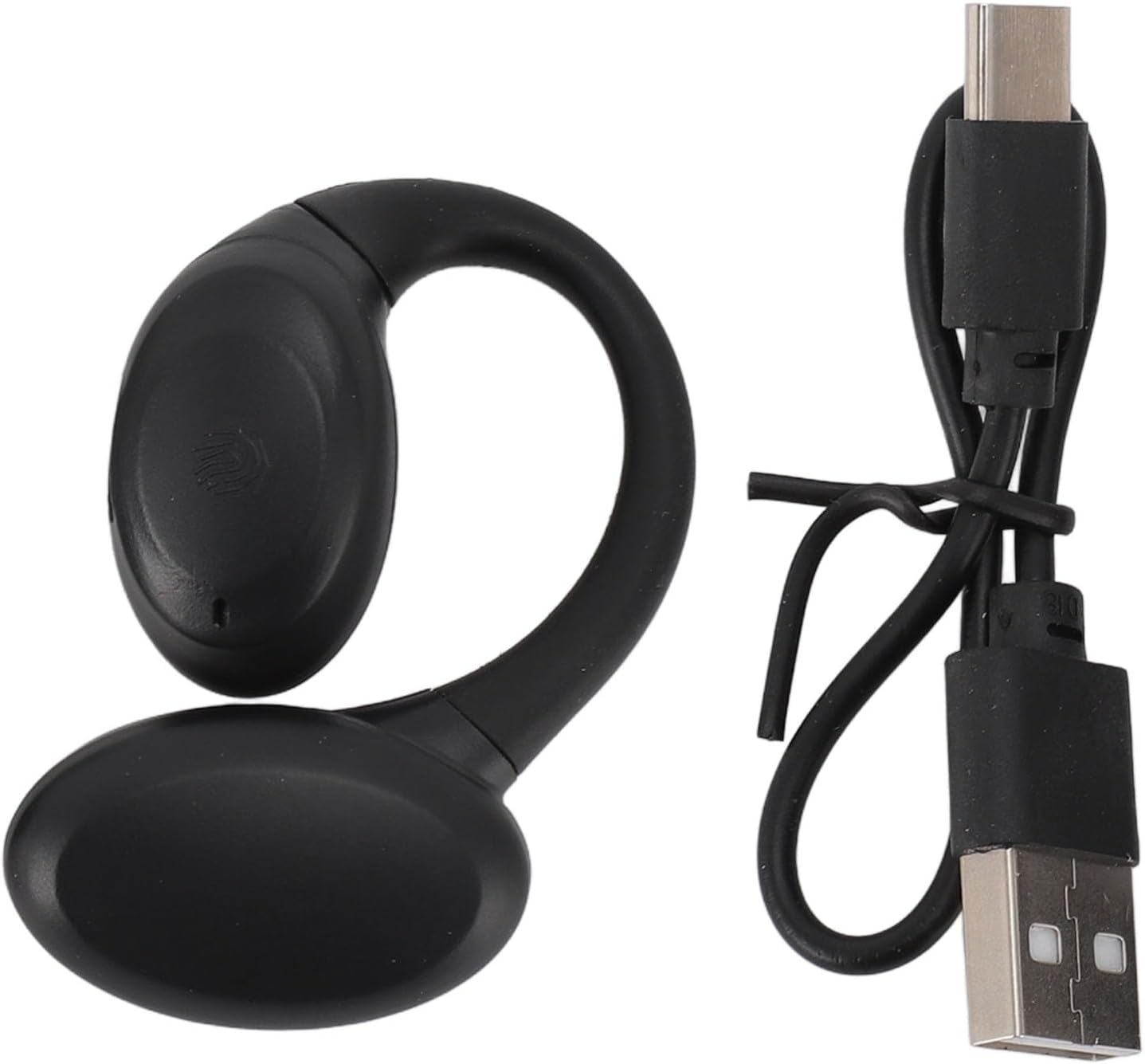 Wireless Bluetooth Earbuds, Open Ear Headphones with Membrane Speaker Unit, High Capacity Lithium Battery for Business, Sports, Running (Black) image number 5