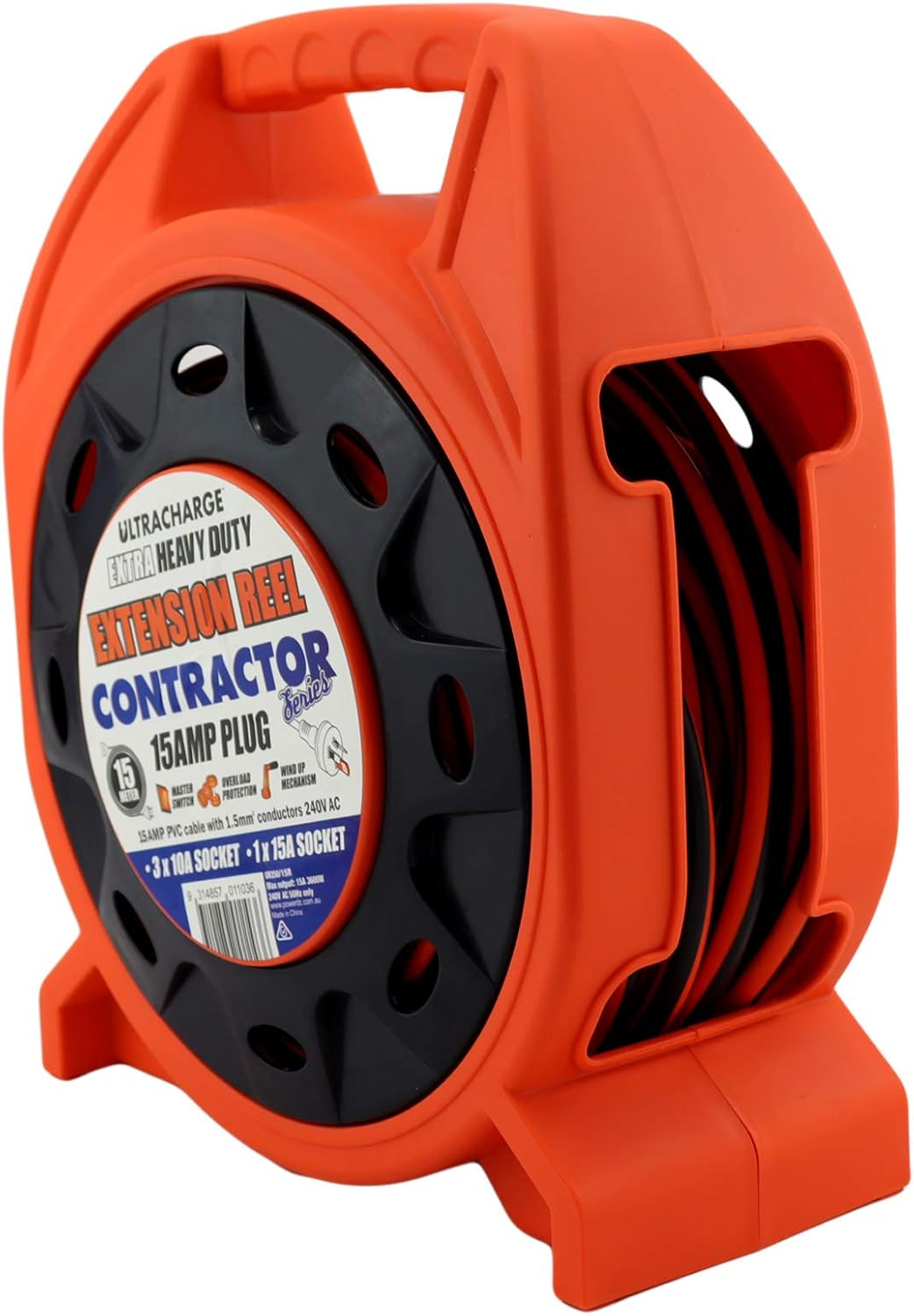 Ultracharge 15A Contractor Extension Reel, 15 M Length image number 3
