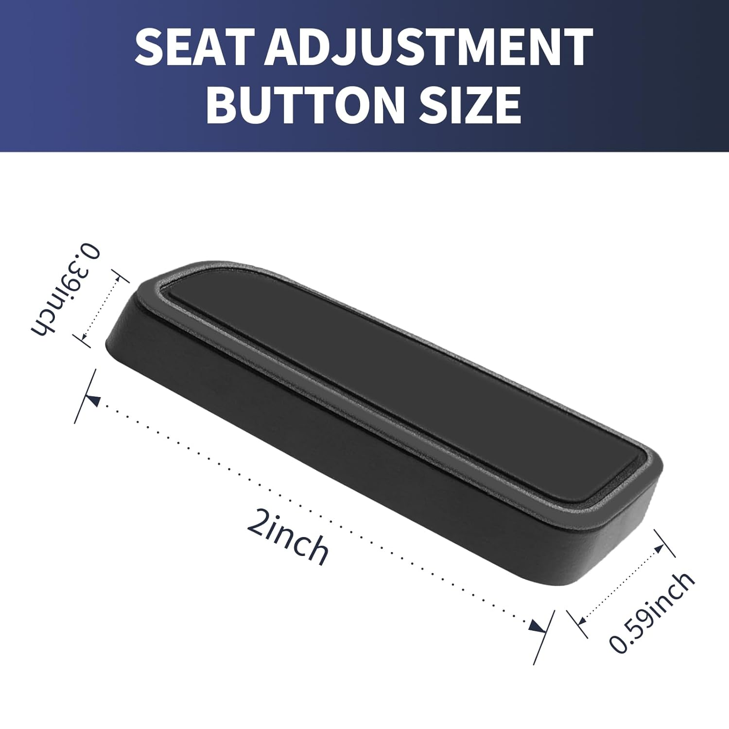 Betherioa Seat Adjustment Button Compatible with Tesla Model 3 Model Y 2021 2022 2023 2024, Driver Side Seat Cushion Forward Adjustment Button Cover Replacement, Replaces Part 1098840-00-D (Black) image number 3