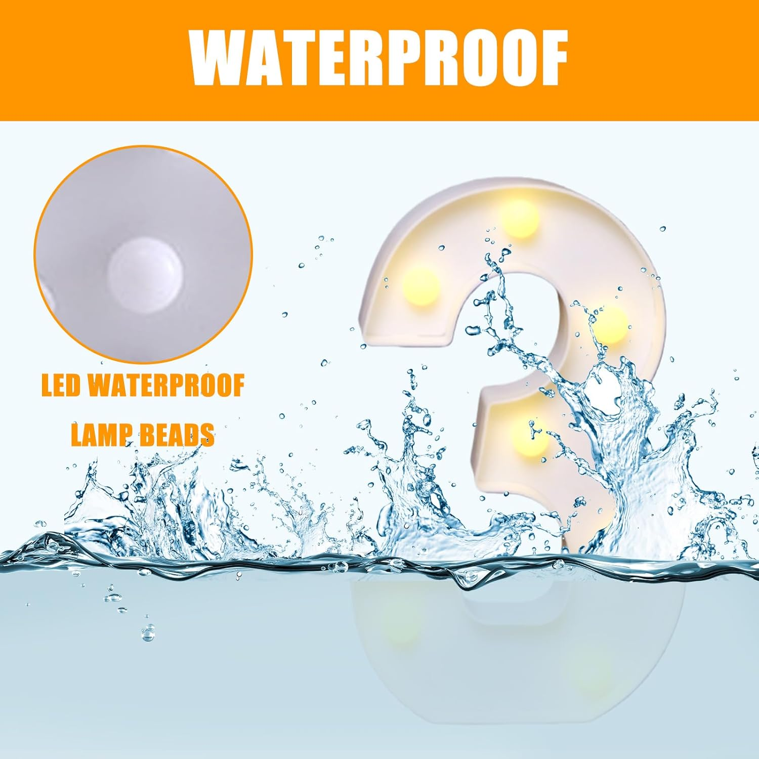 LED Number Lamp 30, Illuminated Numbers with 15 Leds, Warm White, Battery Operated Luminous Numbers for Birthday Decoration, Wedding Party & Table or Wall Decoration (Batteries Not Included) image number 1