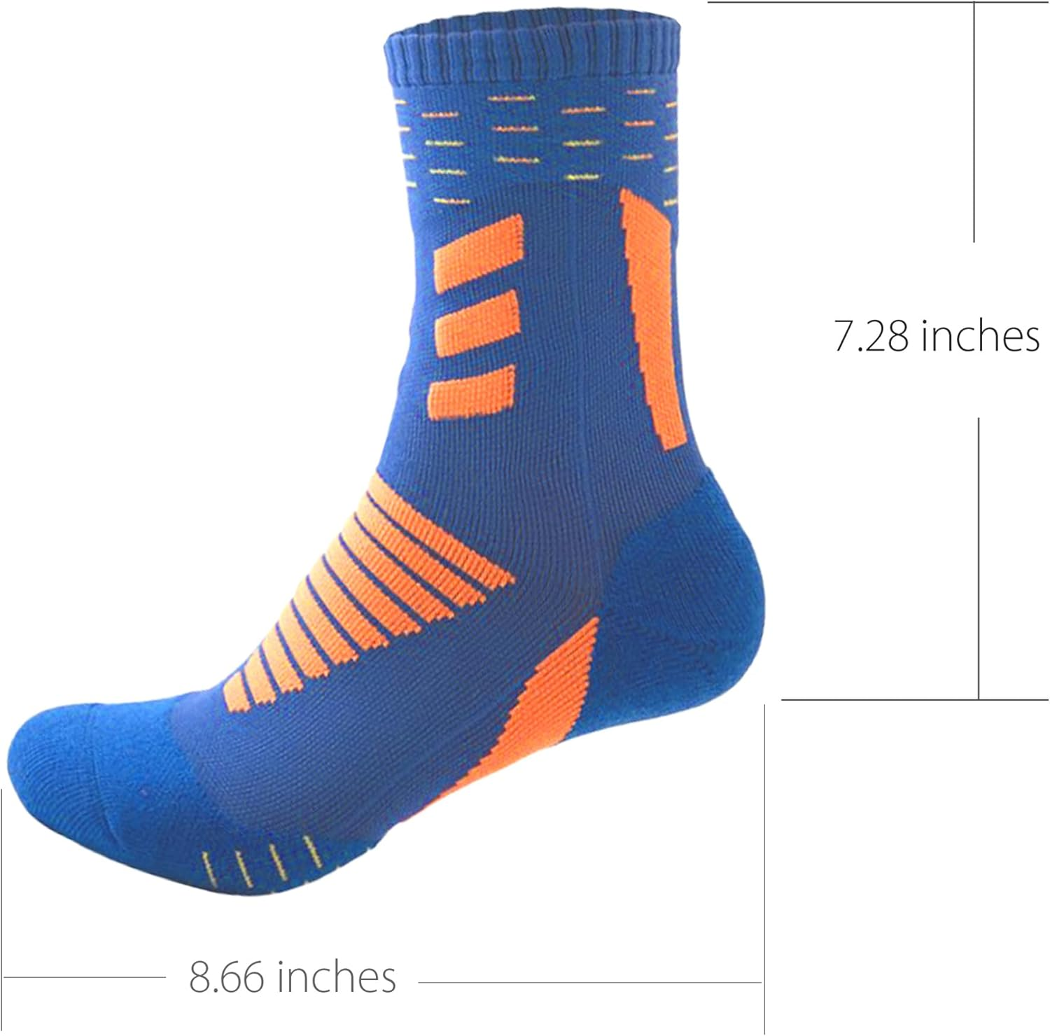 Dress Cici Athletic Cushion Quarter Socks for Men, Nylon Half Crew Training Socks, Basketball Running Hiking Socks (3 Pack)