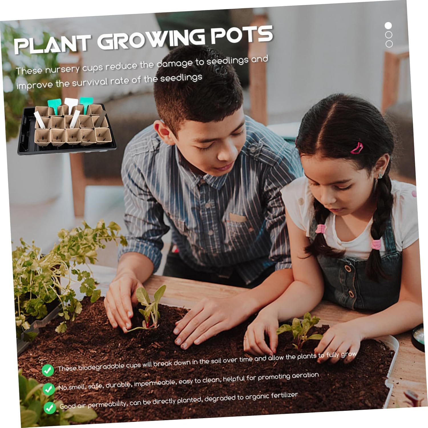 MERRYHAPY Plant Nursery Pots Set Plastic Seedling Trays for Gardening 10-Pack Growing Containers Humidity Dome for Indoor and Outdoor Plant Propagation