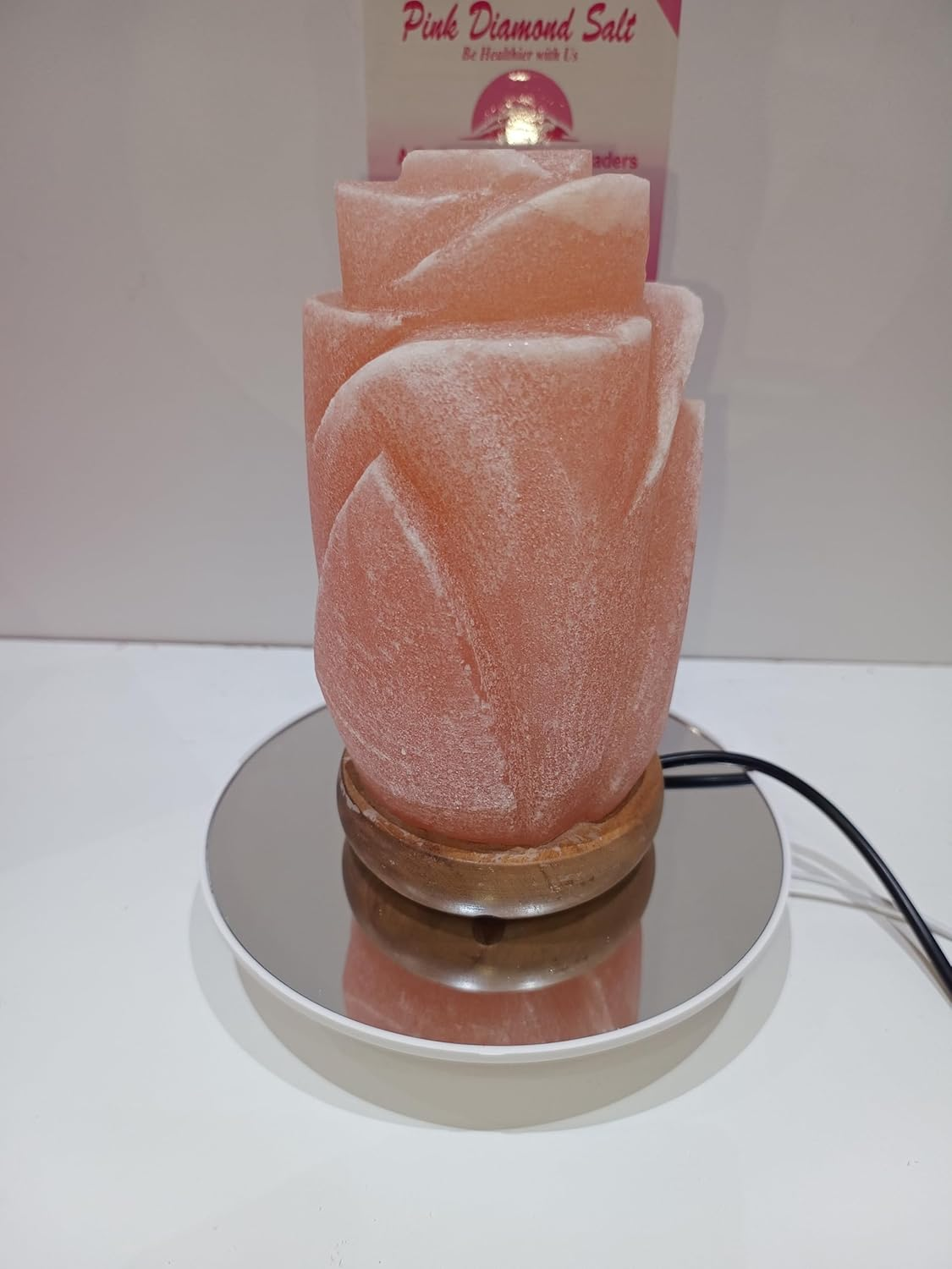 Advanced Design Himalayan Lotus Salt Lamp 100% Authentic, Handcrafted from the Foothills of the Himalayas Beautifully Hand Craft Complete Electric Fitting &ndash; Quality Guaranteed image number 1