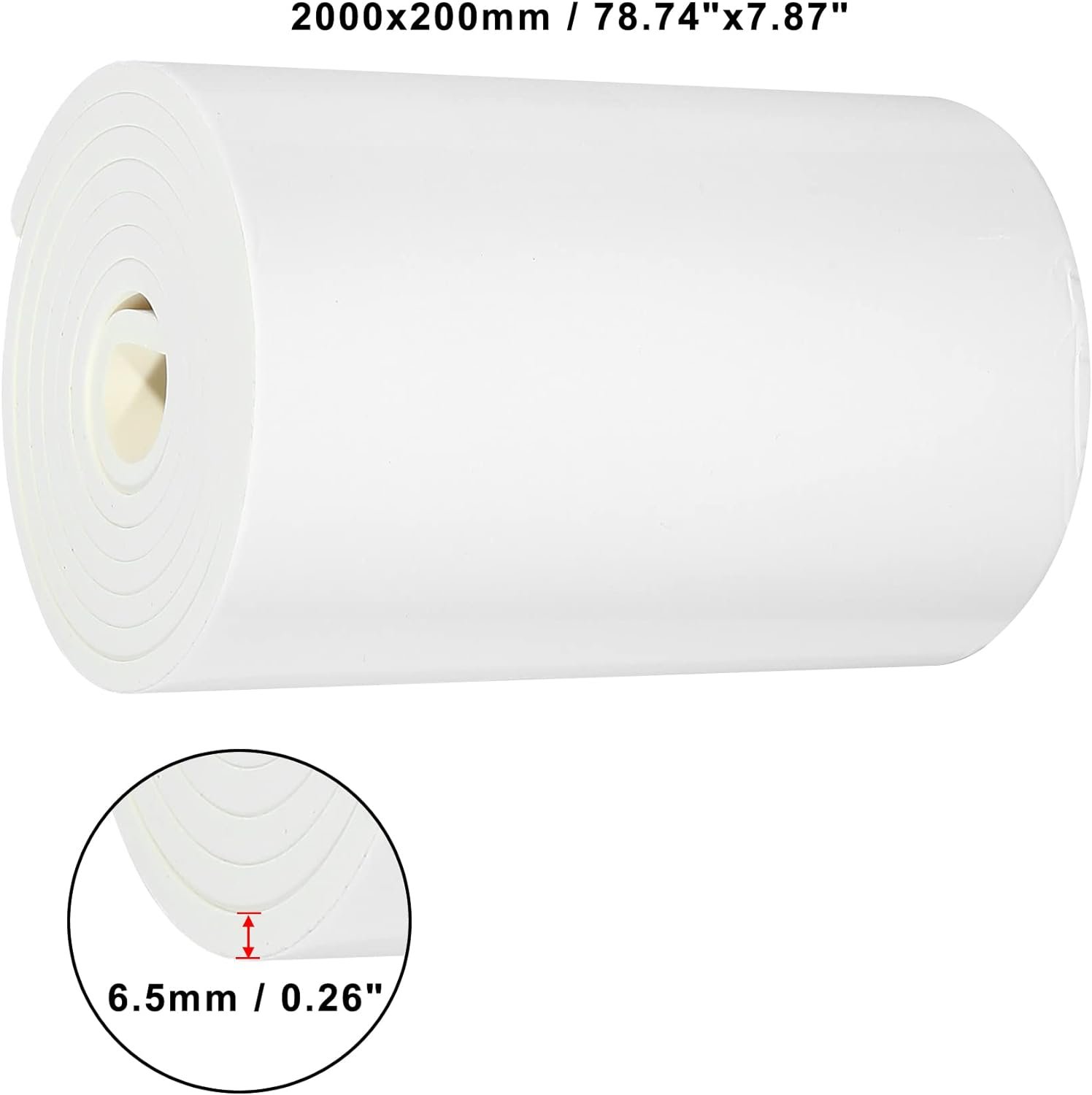 X AUTOHAUX 2000X200X6.5Mm Car Auto Garage Wall Guard Door Bumper Protector anti Collision Waterproof White image number 6