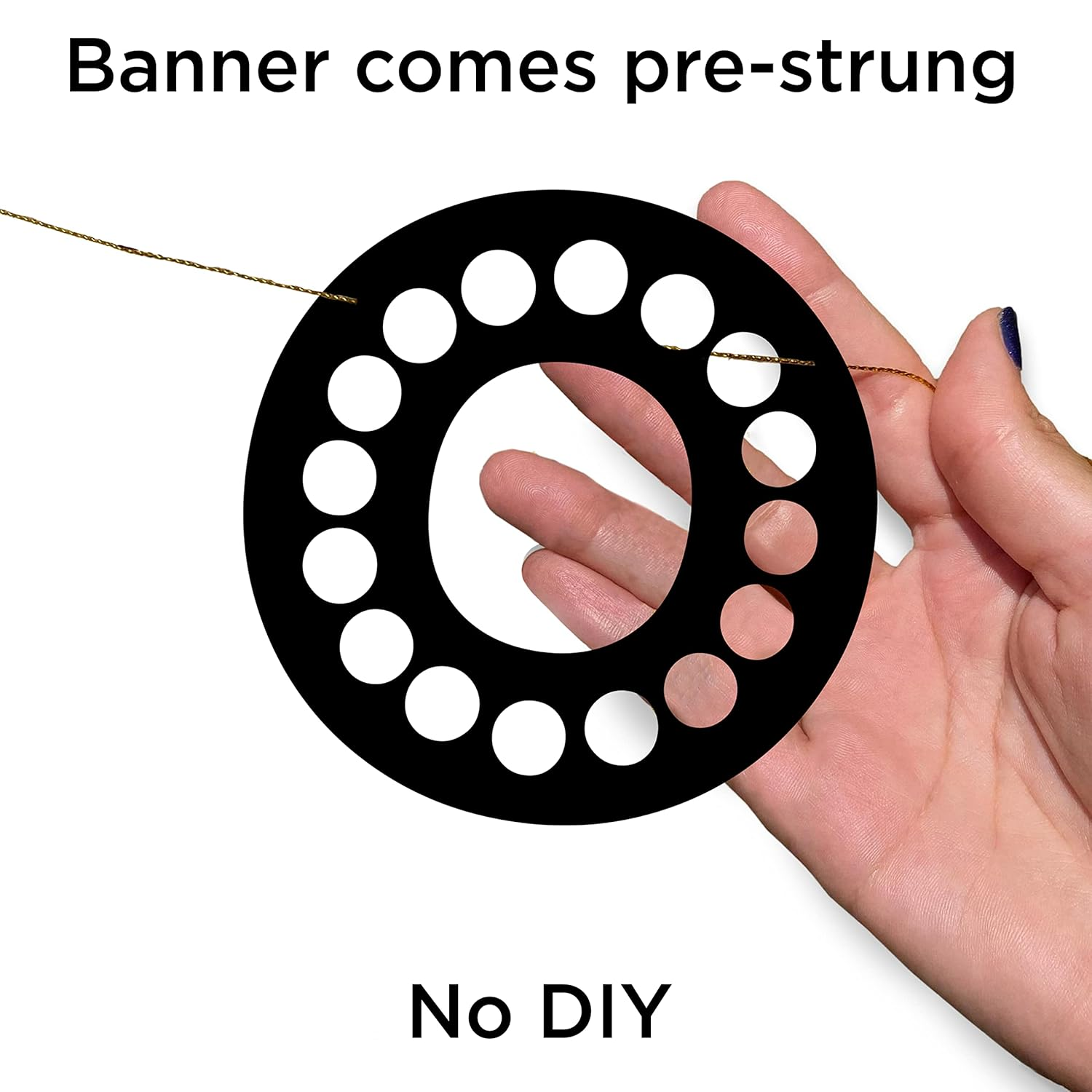 Casino Themed Glitter Banner &ndash; Las Vegas Birthday and Bachelorette Party Decorations &ndash; Poker Party Garland, Favors and Supplies image number 2