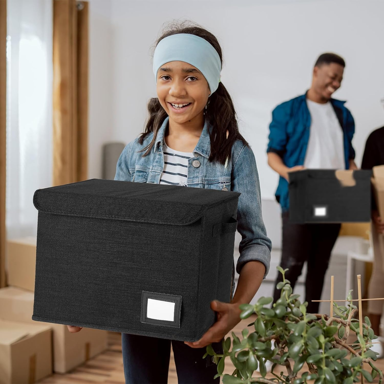 DJAPWPX 4 Pcs Comic Book Storage Box with Enclosed Lid and Handles Holds 150-180 Comic Books for Wardrobe Closet Shelf Office image number 6