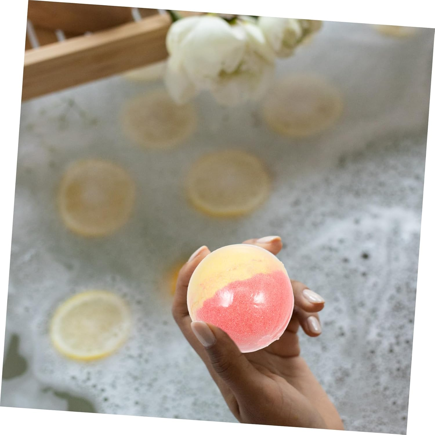 Beavorty Essential Oil Infused Sea Salt Bath Ball Spa Bath for Mothers Day Foaming for Household Relaxation