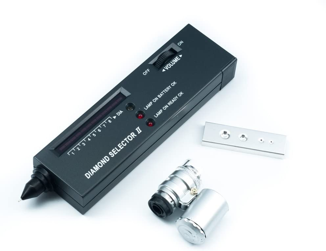 QUMOX Diamond Tester II V2 with 60X LED Loupe &ndash; Portable Electronic Gemstone Selector Tool for Diamond, Moissanite & Gem Testing &ndash; High Sensitivity Thermal Conductivity Detector with Sound & Light Ind image number 6