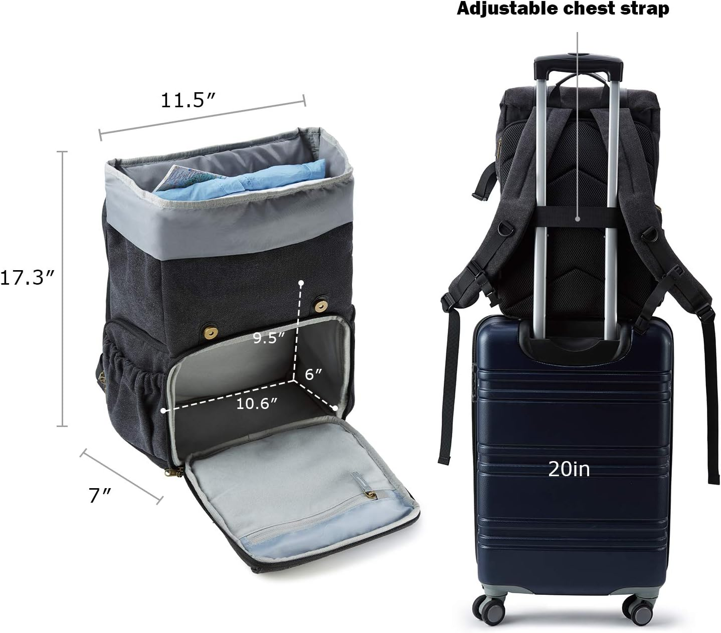 BAGSMART Camera Backpack, DSLR Camera Bag, Waterproof Camera Bag Backpack for Photographers - 04-Ivory White image number 4