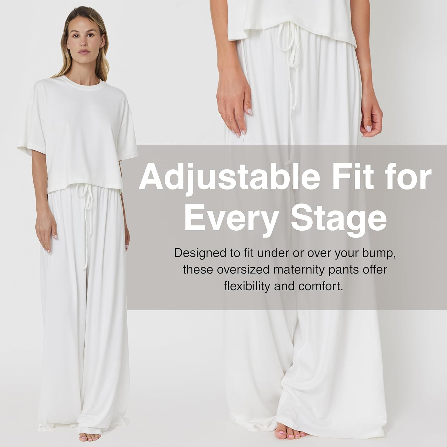 BUMPSUIT Cloud Slim Pant - Buttery Soft Maternity Sweatpants for Ultimate Comfort | Maternity Yoga Pants & Pregnancy Pants image number 2