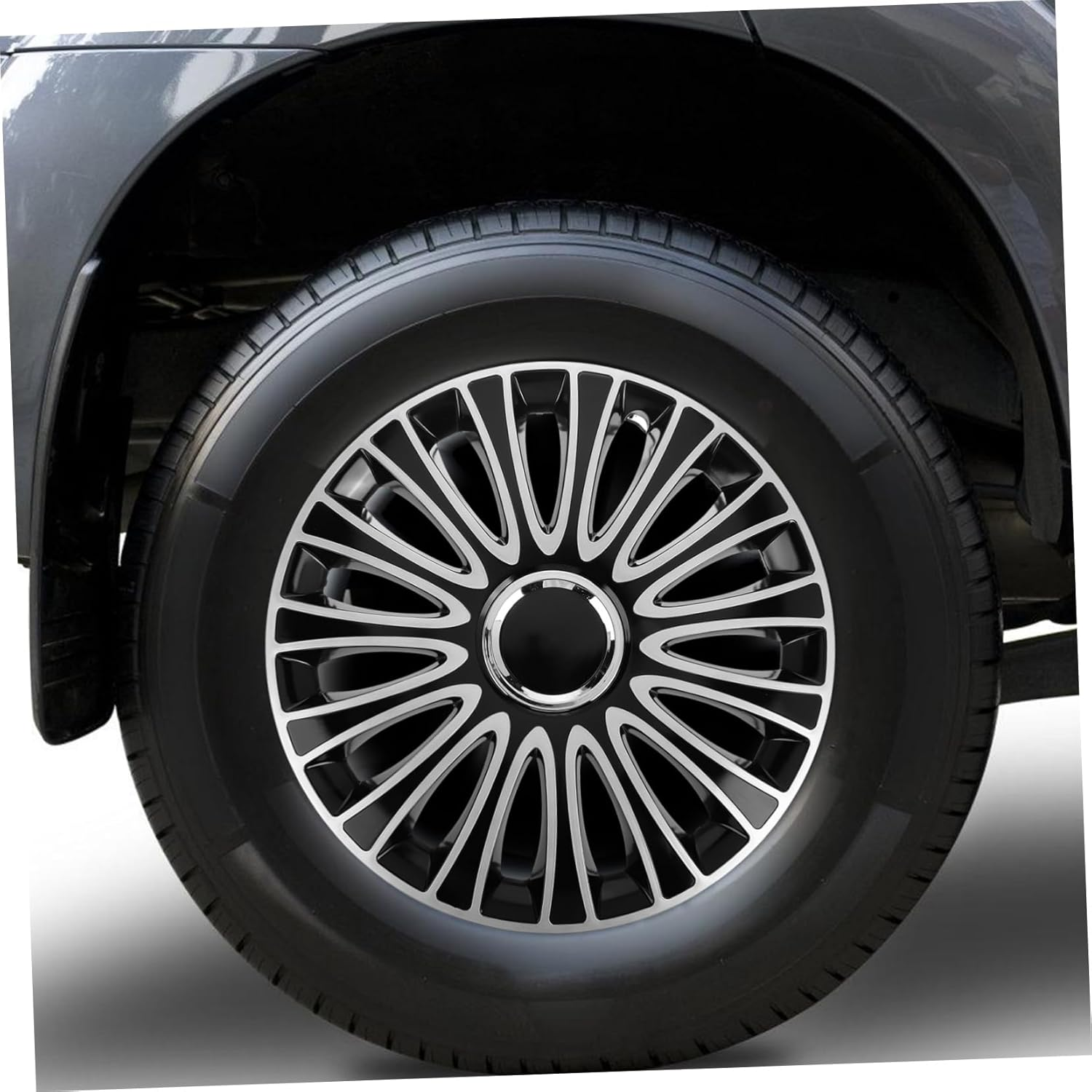 LOORGVEL 1Pcs Front Wheel Cover Steel Rim Decoration Easy Installation for Vehicle Wheels Design image number 4