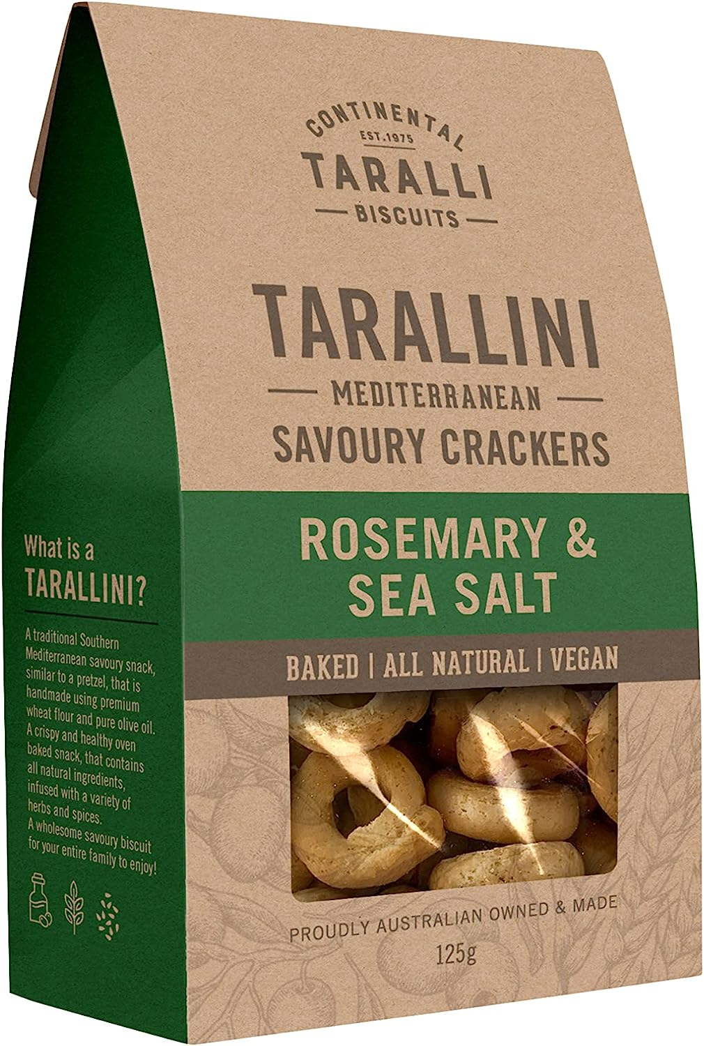 Continental Taralli Biscuits, Tarallini Parmesan Cheese and Onion Crackers, 125 G image number 5
