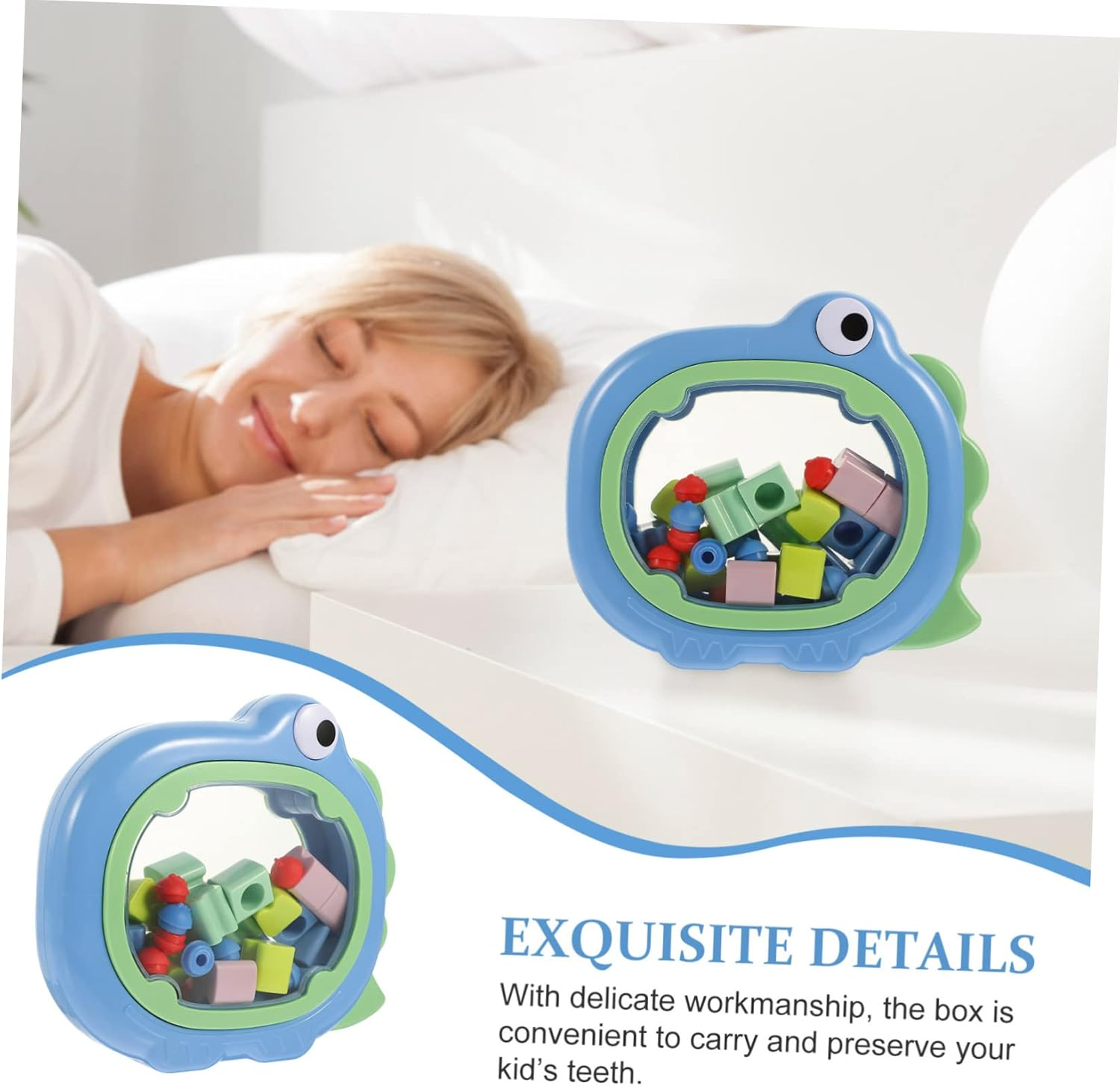 Boy Girl Tooth Box Newborn Keepsake Box Creative Design Easy Open Close image number 2