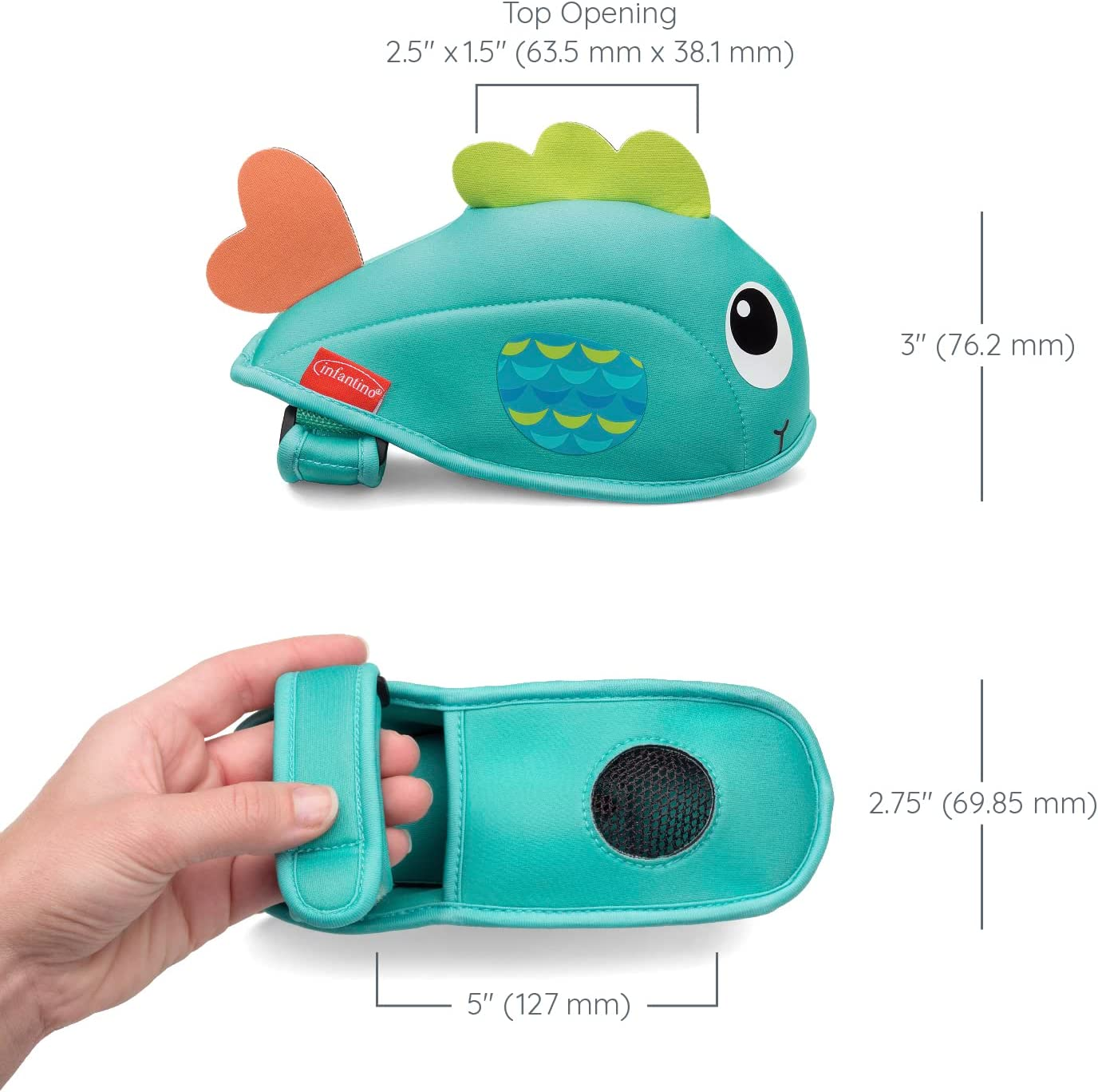 Infantino Cap the Tap Bath Spout Cover, Unisex Multicolor Bath Accessory, Whale image number 3