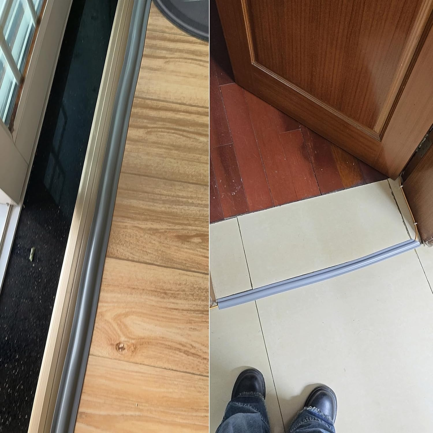 Flexible Cord Hider Cable Management Cord Covers for Wires on Wall Floor(Grey) - White2M-38Mm image number 4