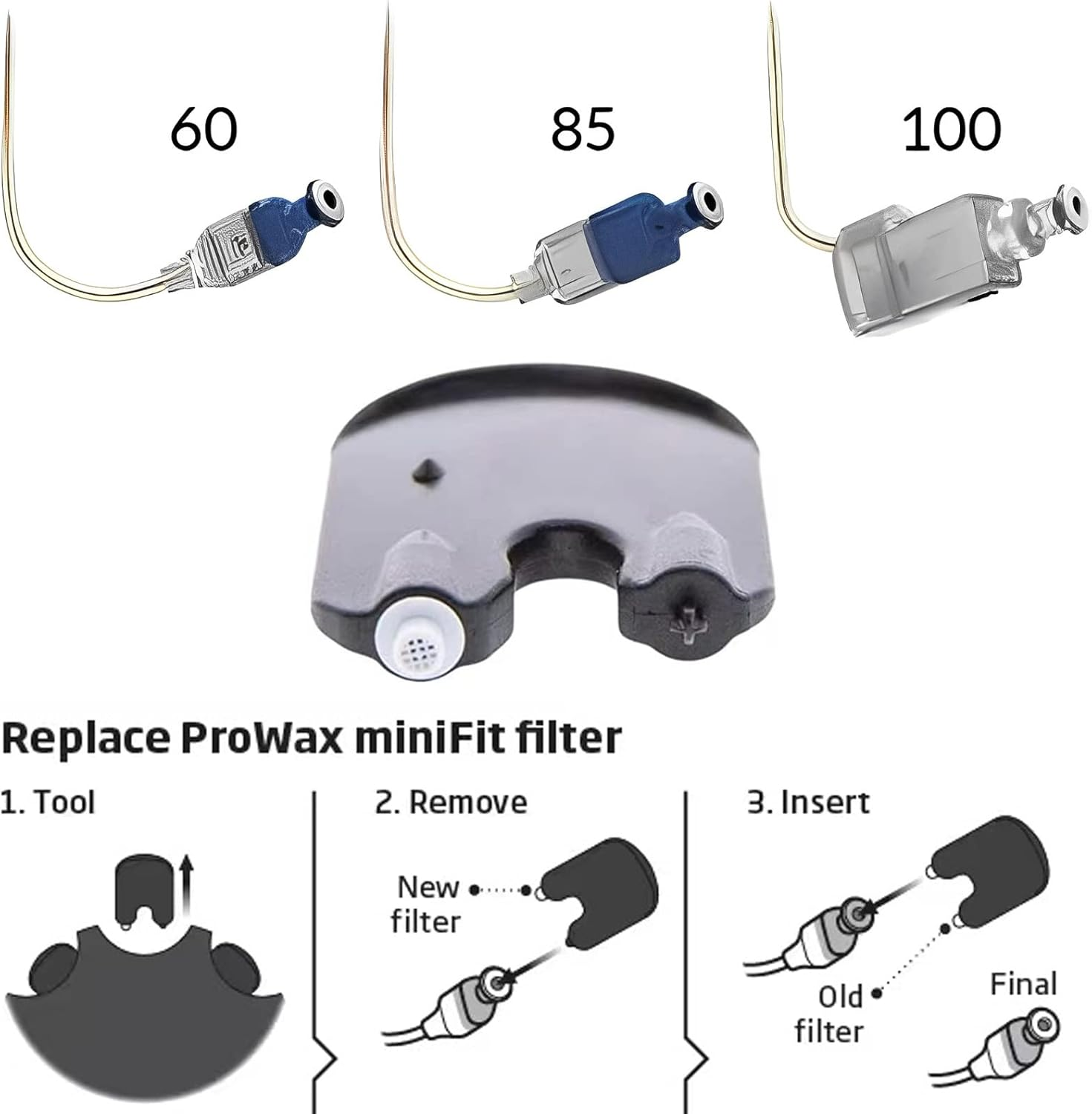 Wax Guards for Oticon Prowax Minifit Hearing Aid Supplies Replacement Wax Filters, Oticon Hearing Aid Supplies (5 Packs/ 30 Pcs). image number 4