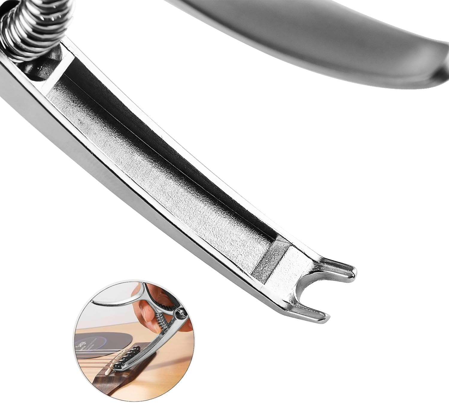 Guitar Capo, Capo for Acoustic Guitar, Capo for Electric Guitar, Acoustic Guitar Capo 6 String, Guitar Capo for Acoustic, Kapo, Guitar Capos（Silver） image number 1